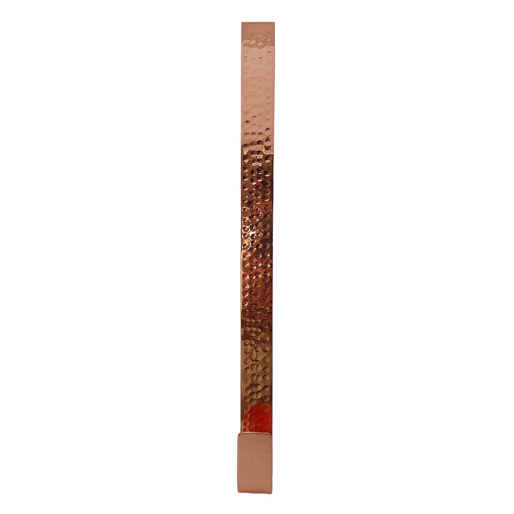 Copper Hammered Metal Over the Door Wreath Hanger, 15"