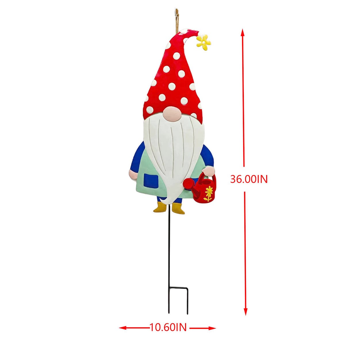 Sunny Club Metal Boy Gnome Yard Stake, 36"