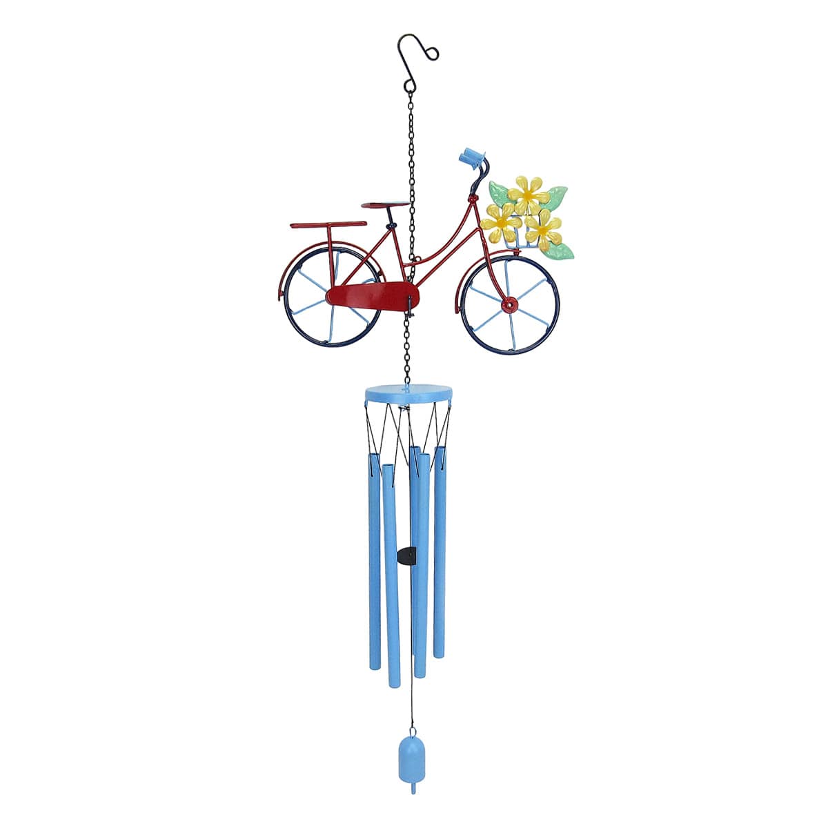 Sunny Club Metal Bicycle Wind Chime, 30"