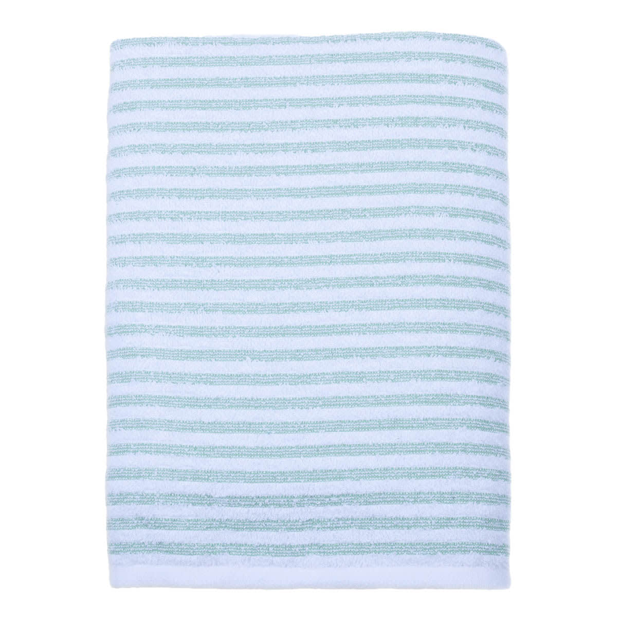Essential Striped Green Bath Towel, 30x54
