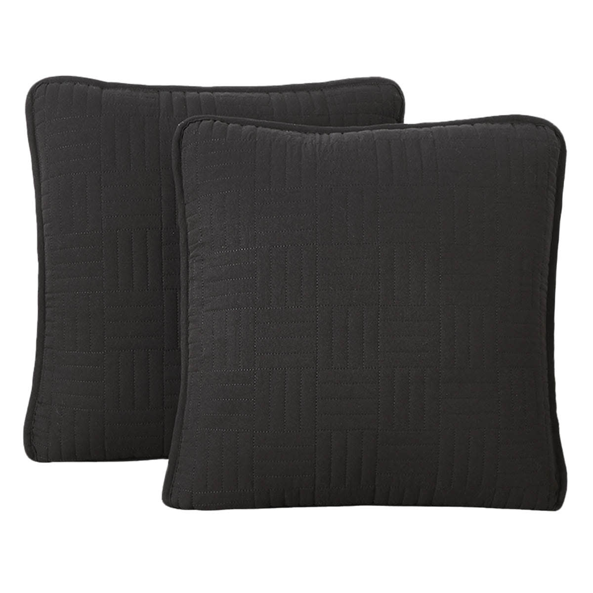 Crosby St. 2-Pack Black Washed Microfiber Throw Pillows, 18"