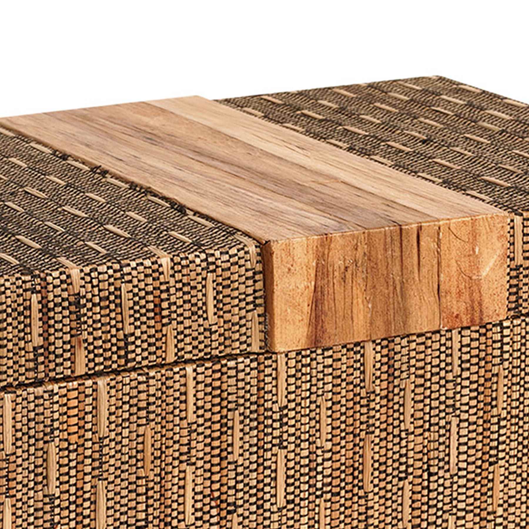 Tracey Boyd Natural Seagrass Woven Box, 14x8