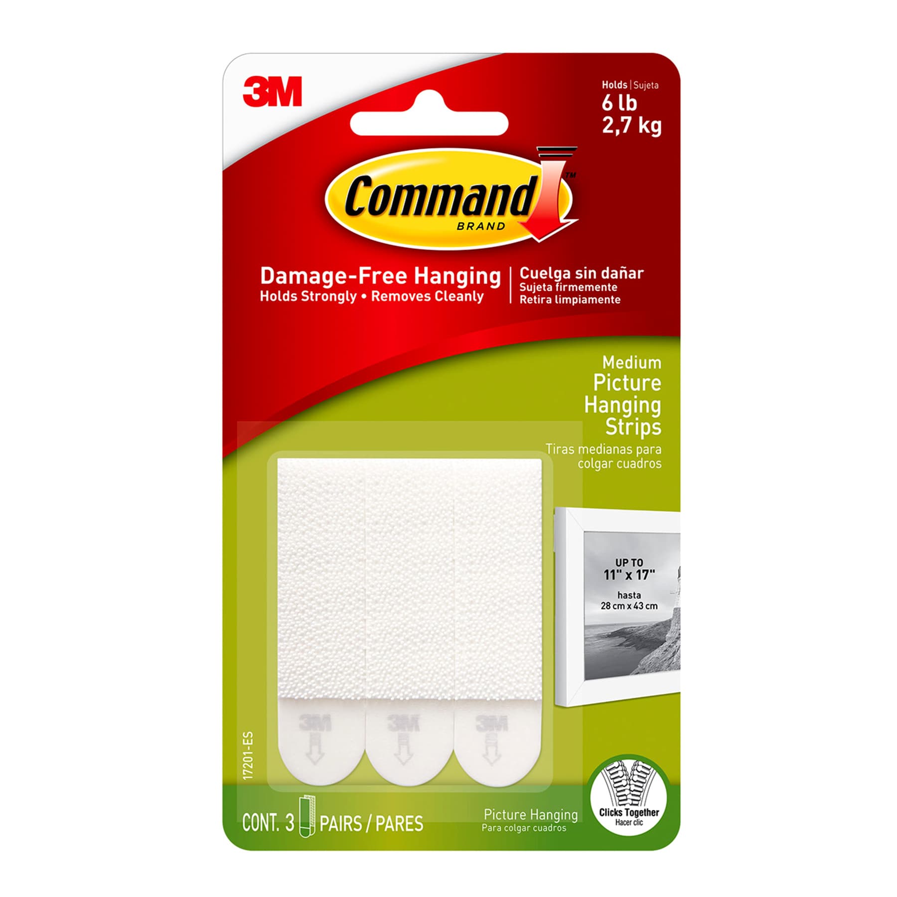 Command? Medium Picture Hanging Strips, 12-Strips/Pack