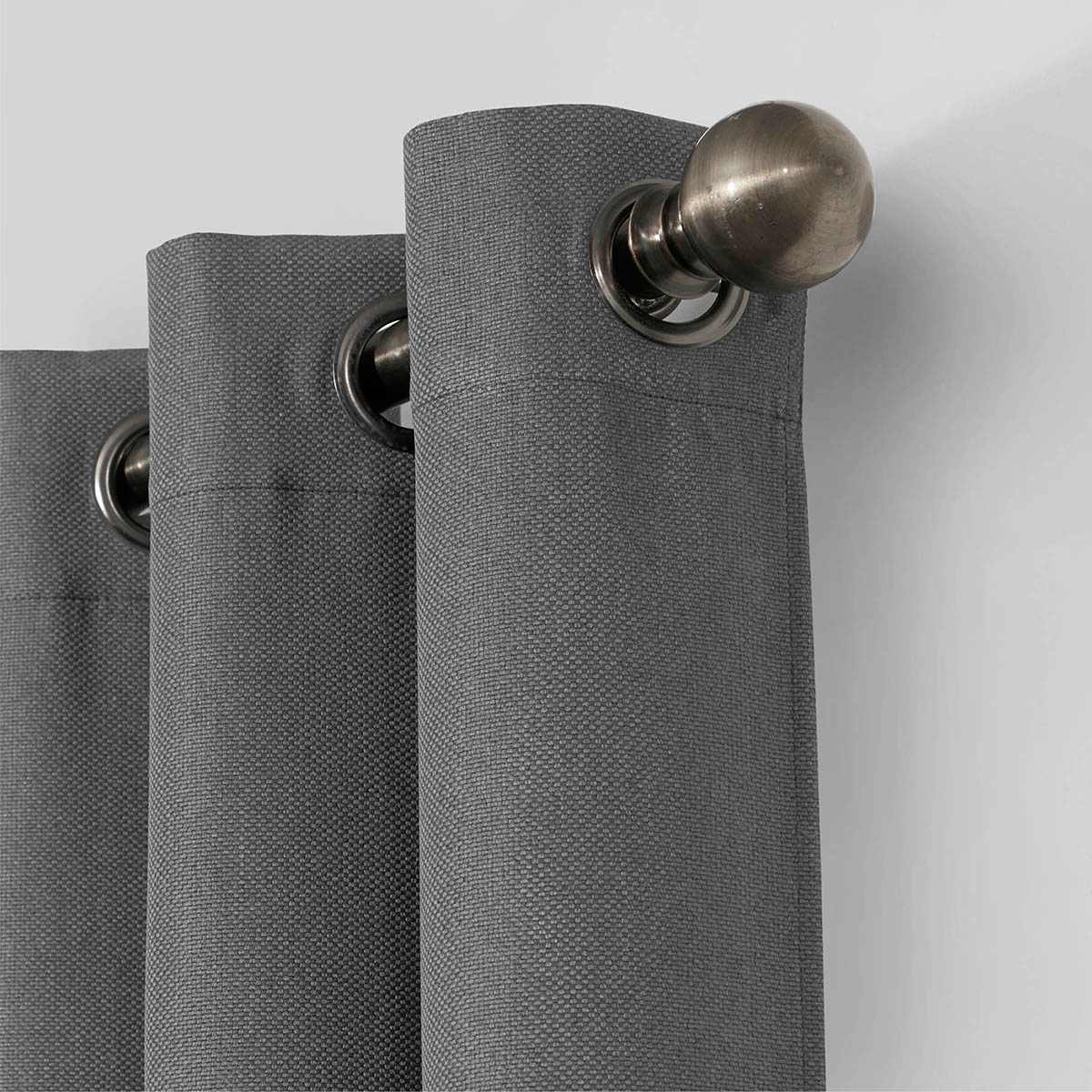 Rockwell Grey Blackout Grommet Curtain Panel, 63"