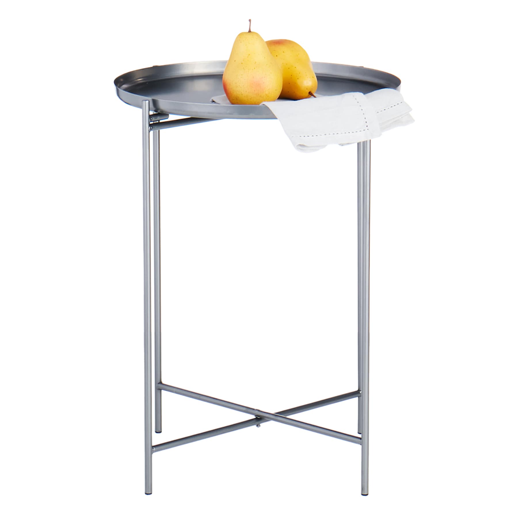 Tate Tray Side Table, Silver