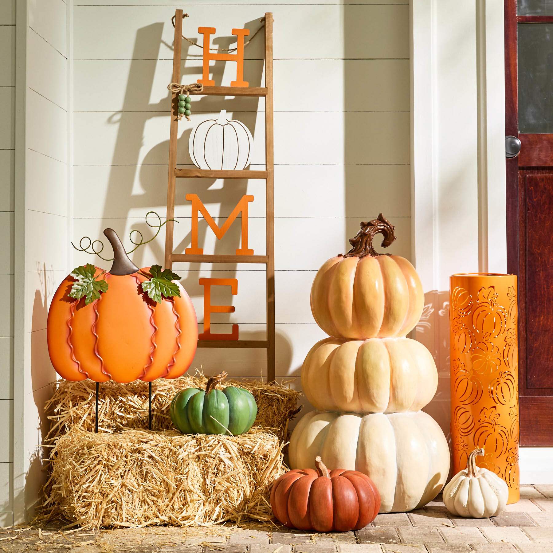 Homespun Harvest Pumpkin Yardstake, 28"