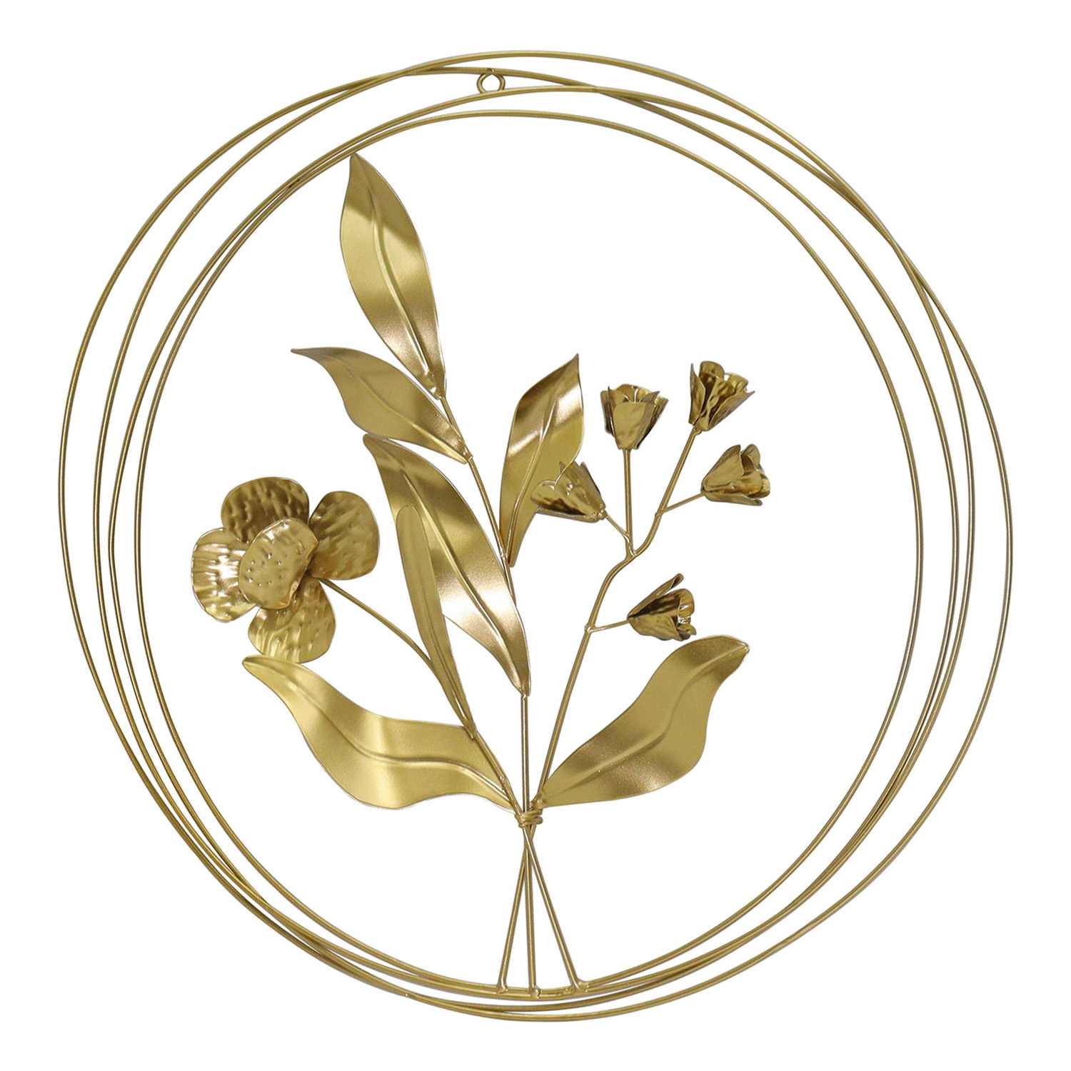Providence Gold Floral Metal Wall Decor, 15"