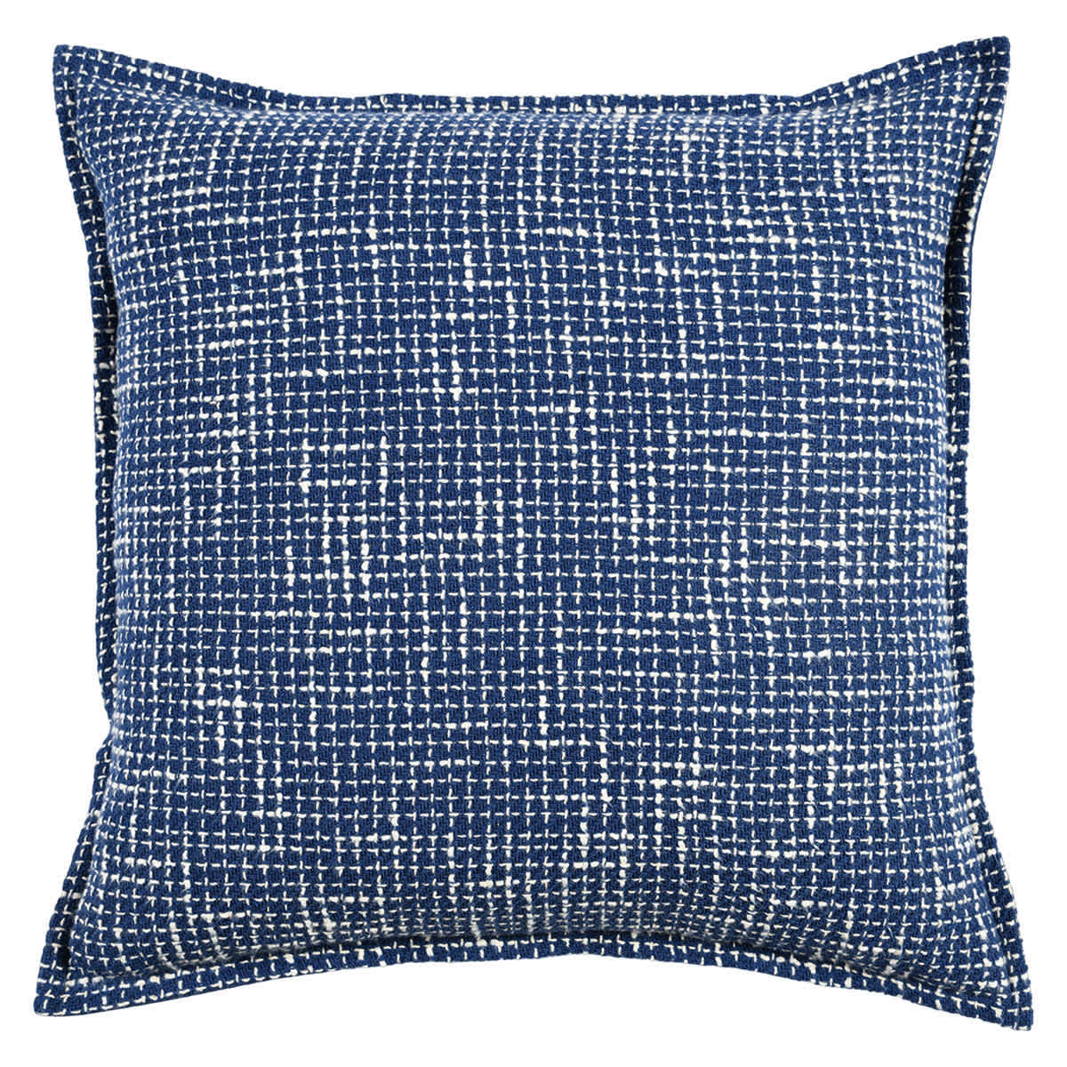 2-Pack Blue Two-Tone Textured Woven Throw Pillow, 18"