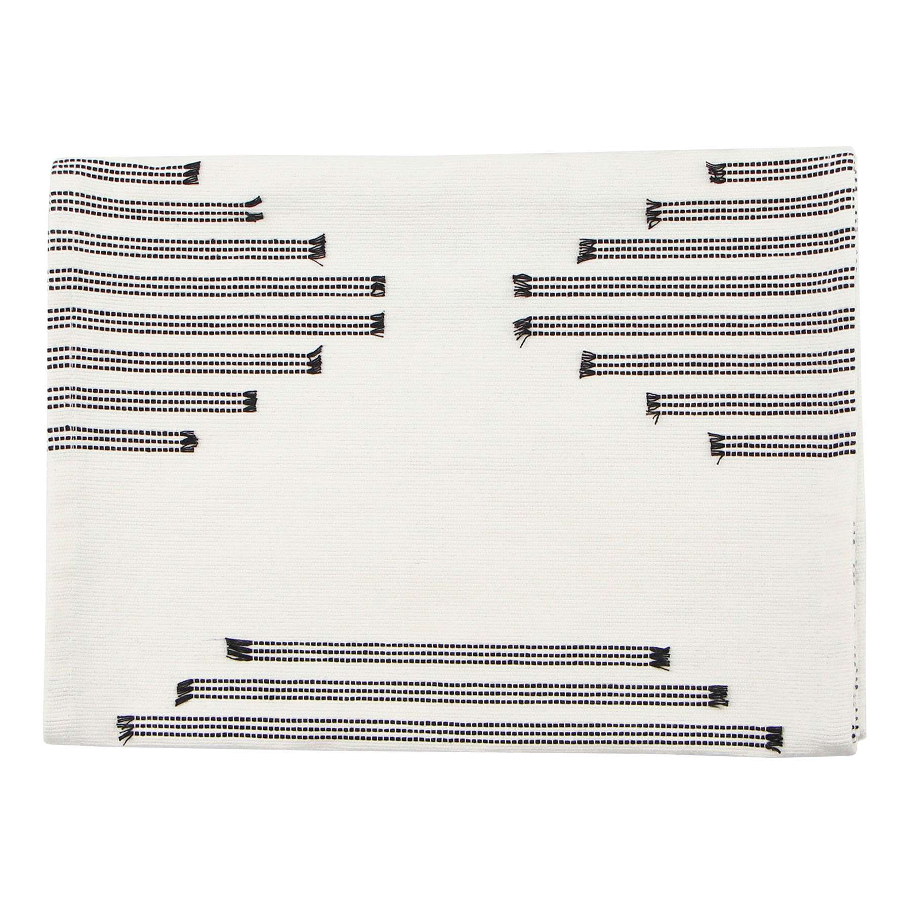 Black Broken Stripe Table Runner