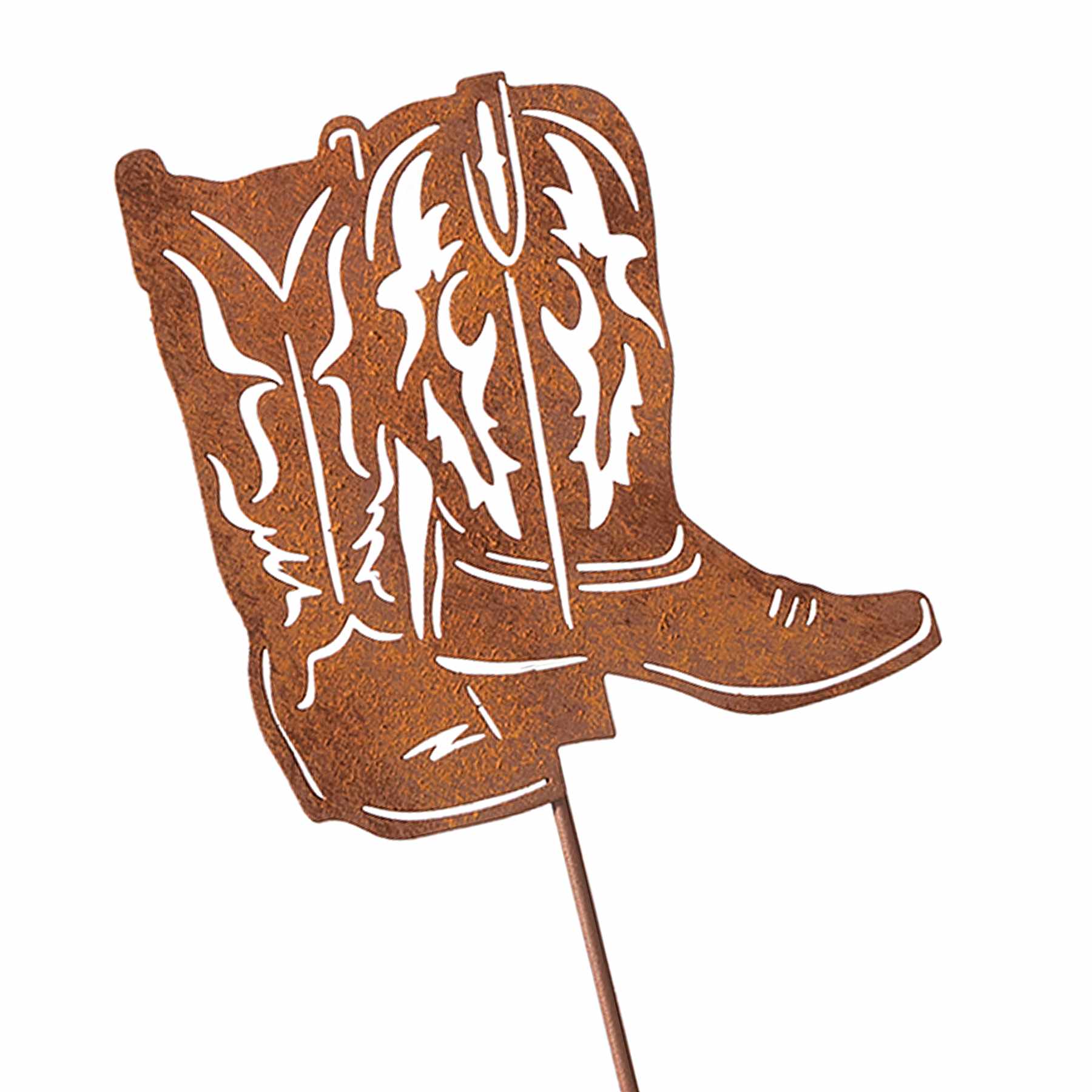 Metal Cowboy Boots Yard Pick, 16"