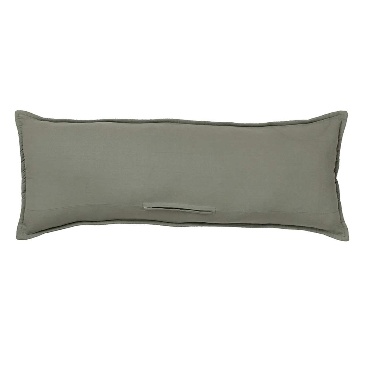 Honeybloom Green Striped Slub Throw Pillow, 14x36