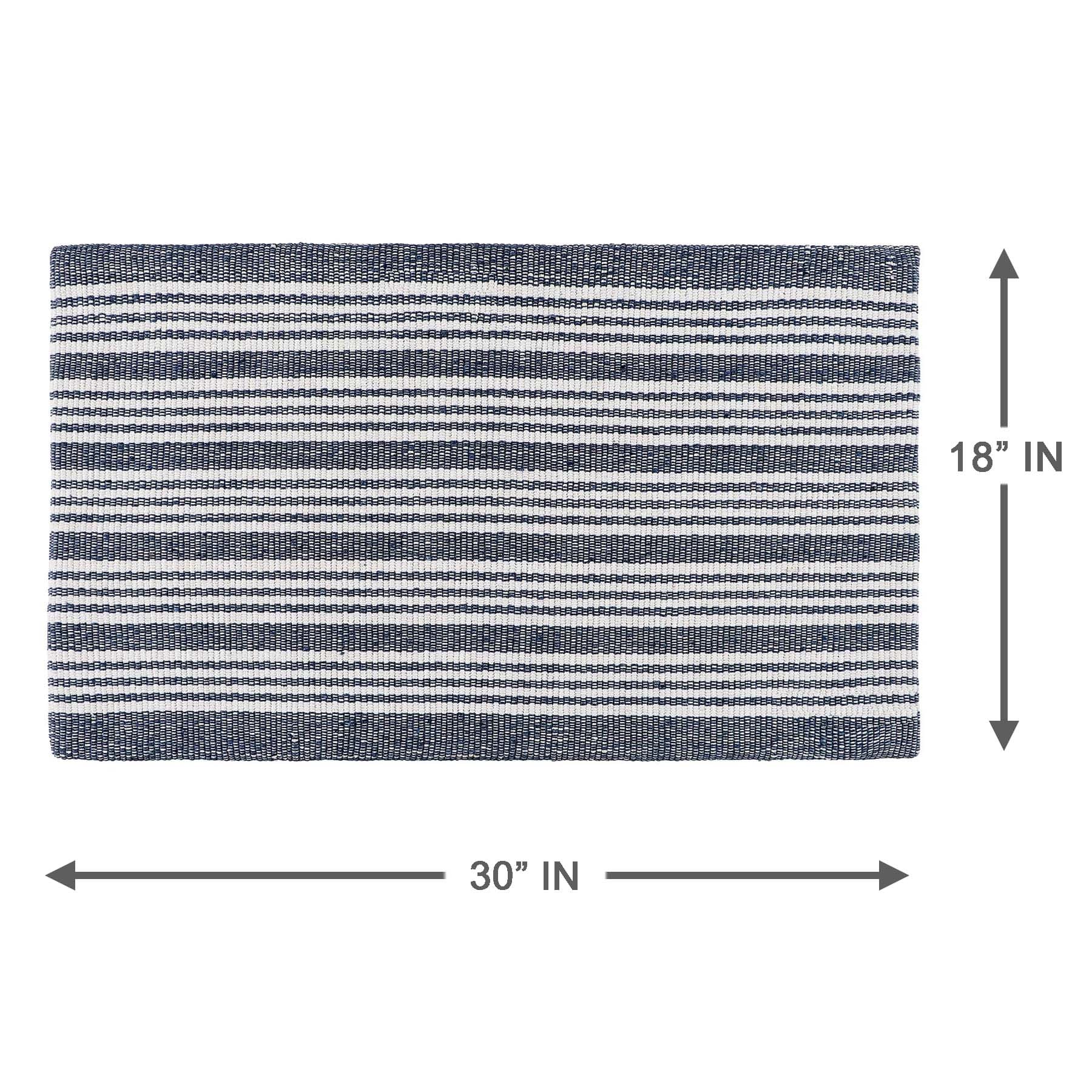 Navy & White Heritage Striped Kitchen Mat, 18x30