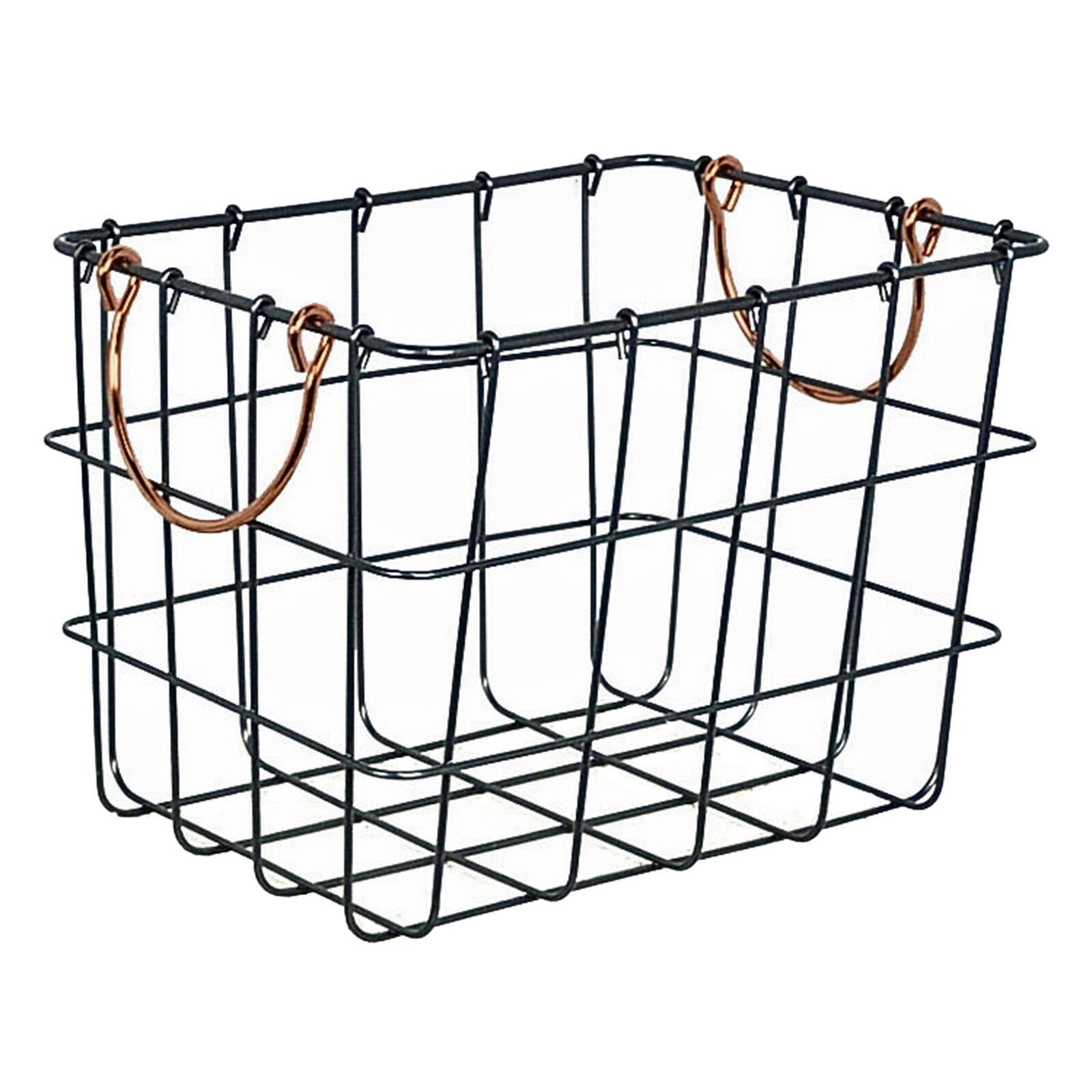 Bronze Metal Wall Basket, Medium