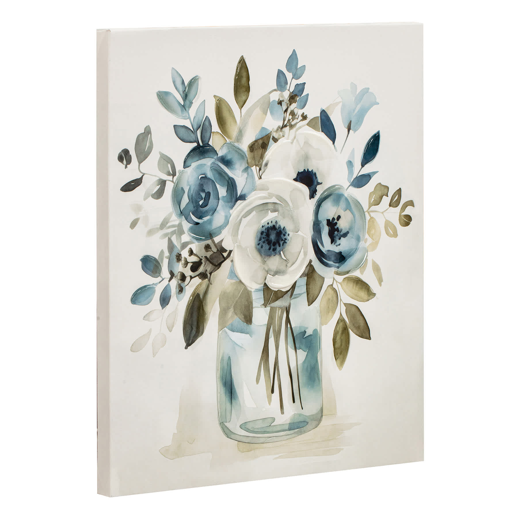 Blue Vase Canvas Wall Art, 16x20