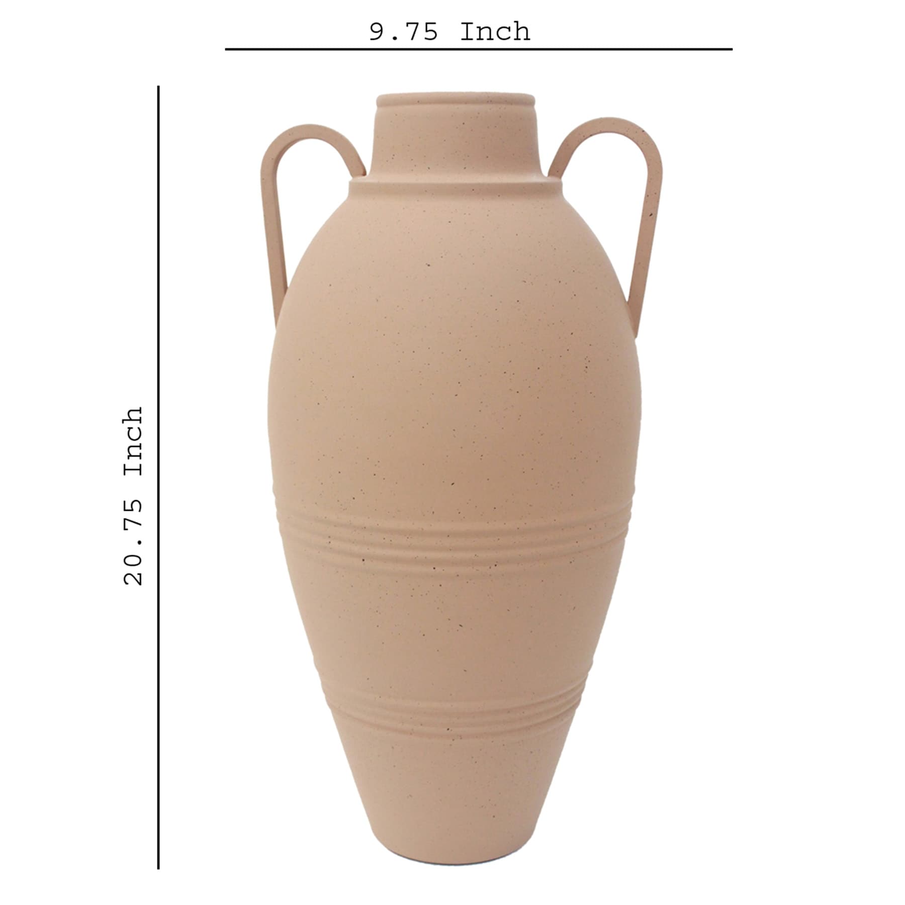 Brown Antique Vase with Handles, 21"