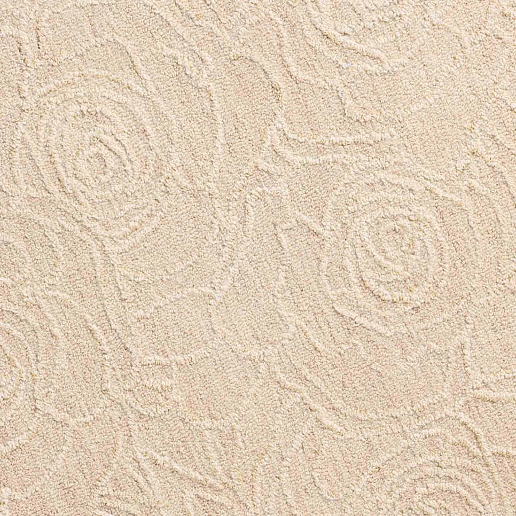(A531) Rosey Neutral Tufted Accent Rug, 3x5