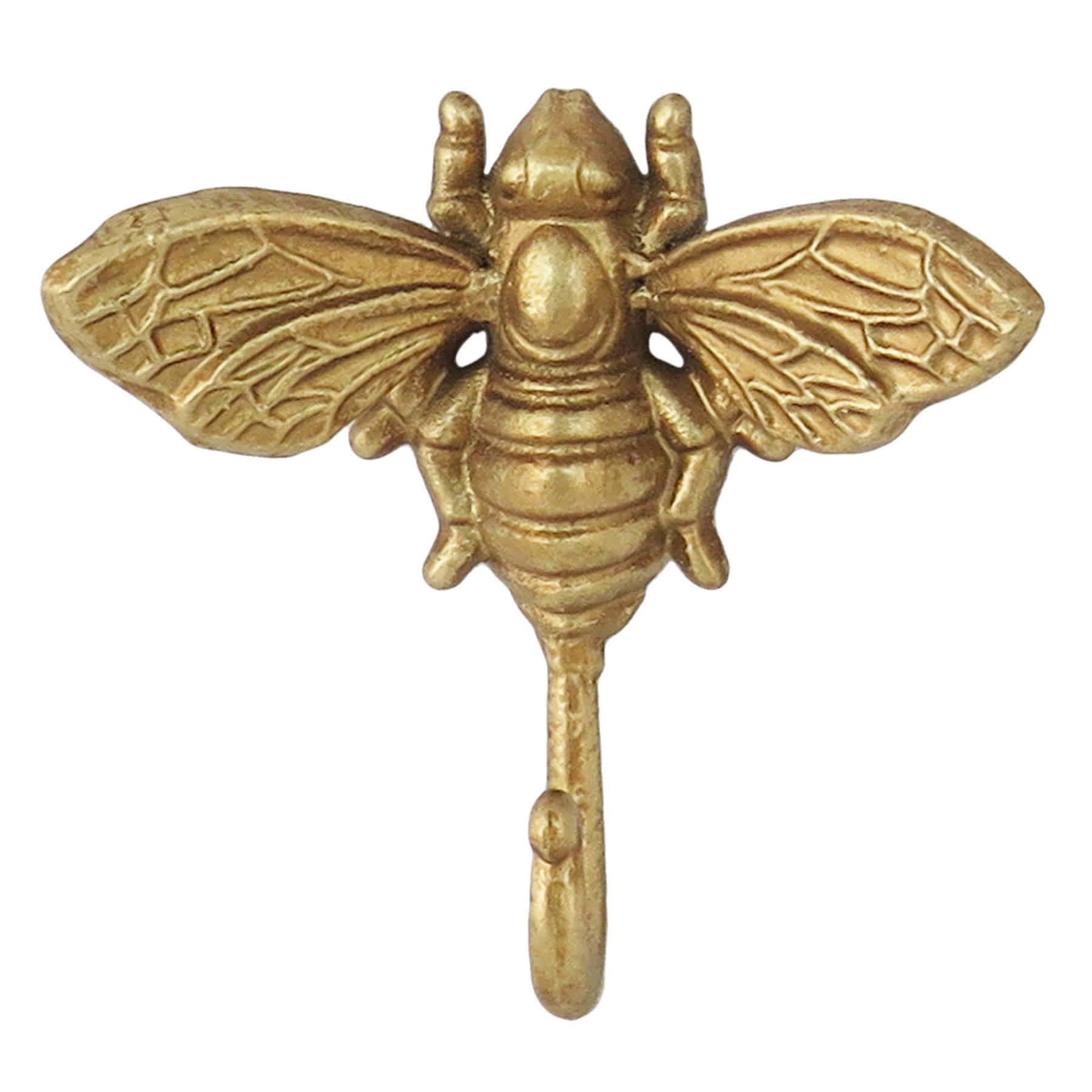Honeybloom Gold Metal Bee Wall Hook, 6"