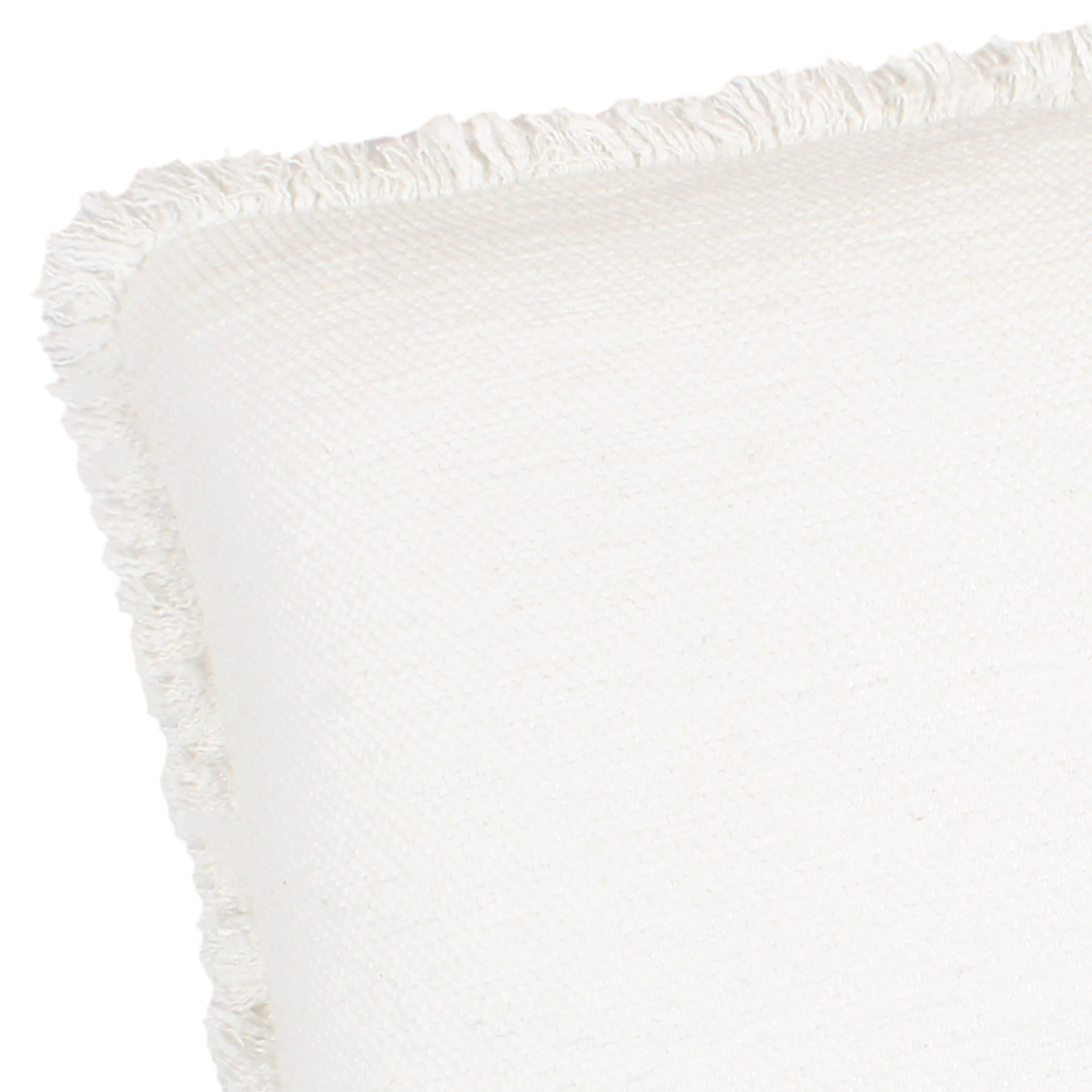 Found & Fable White Solid Woven Fringe Outdoor Throw Pillow, 18"