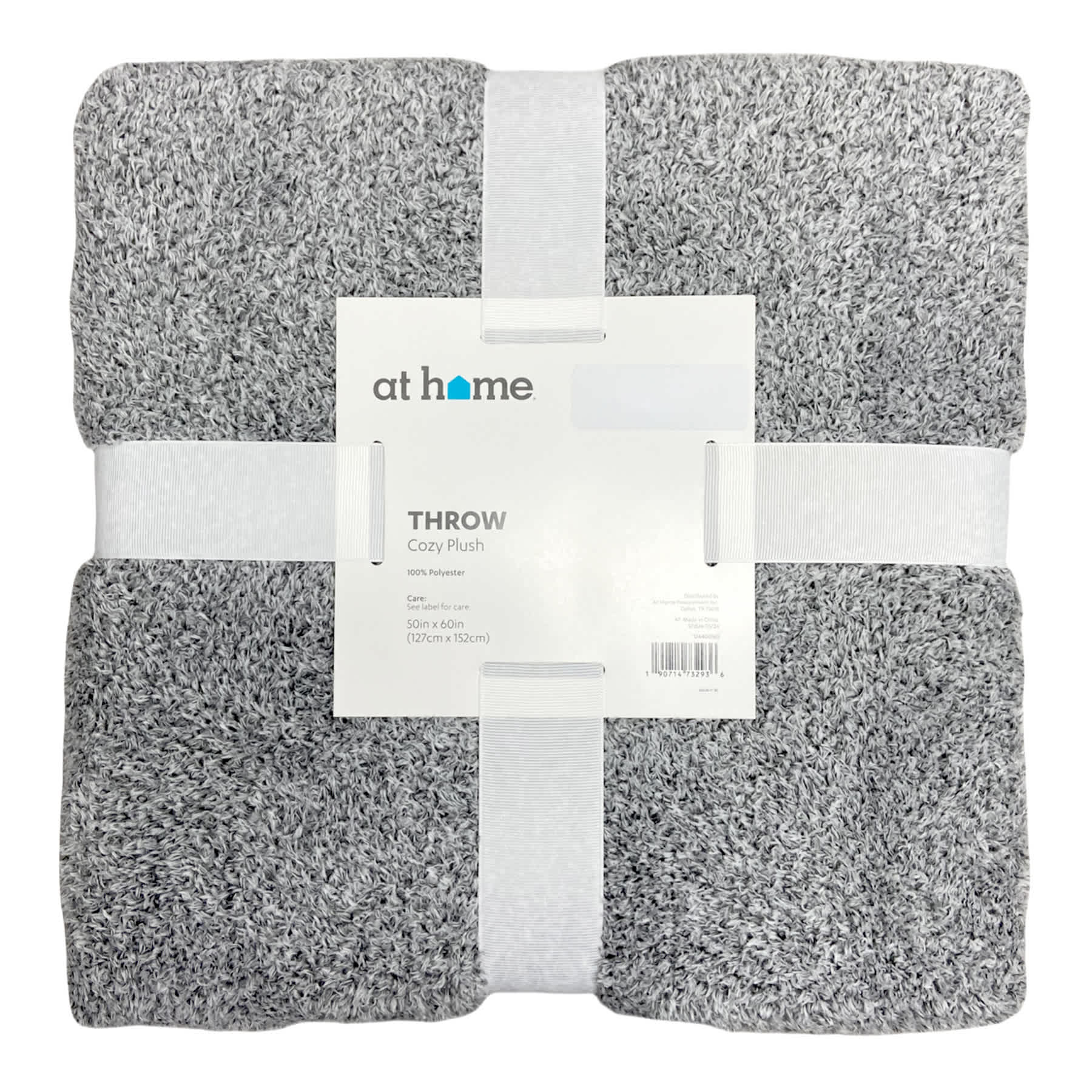 Dark Grey Cozy Plush Throw Blanket, 50x60