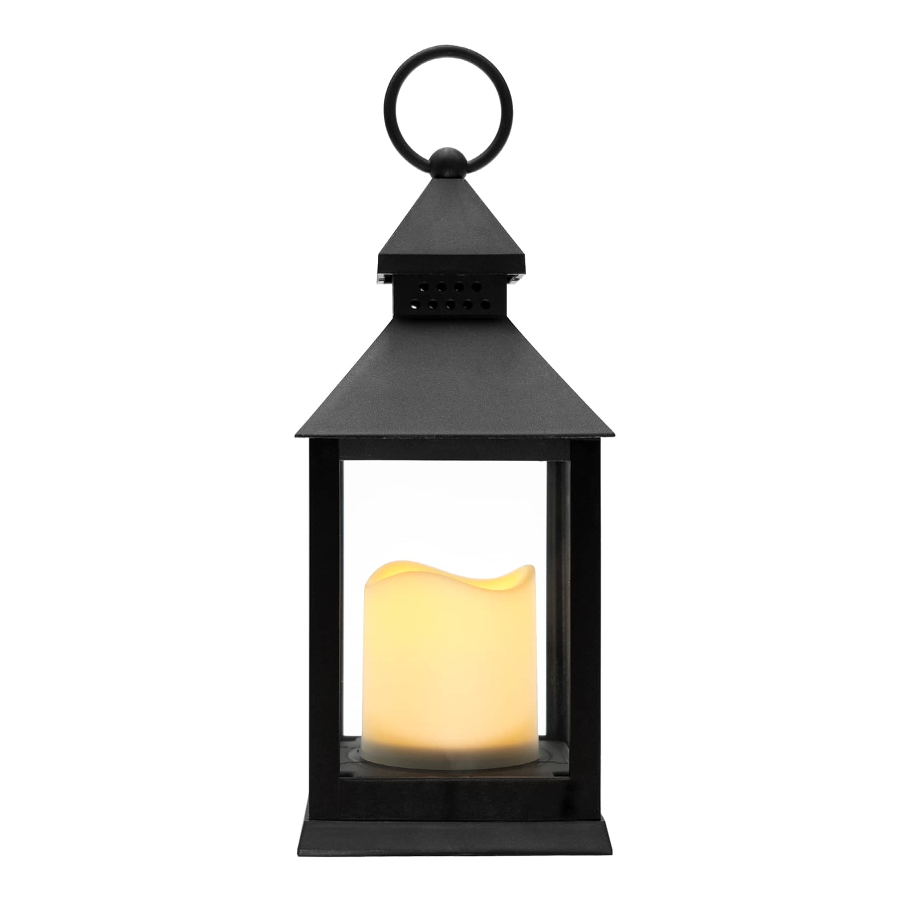 Black LED Lantern, 9.5"