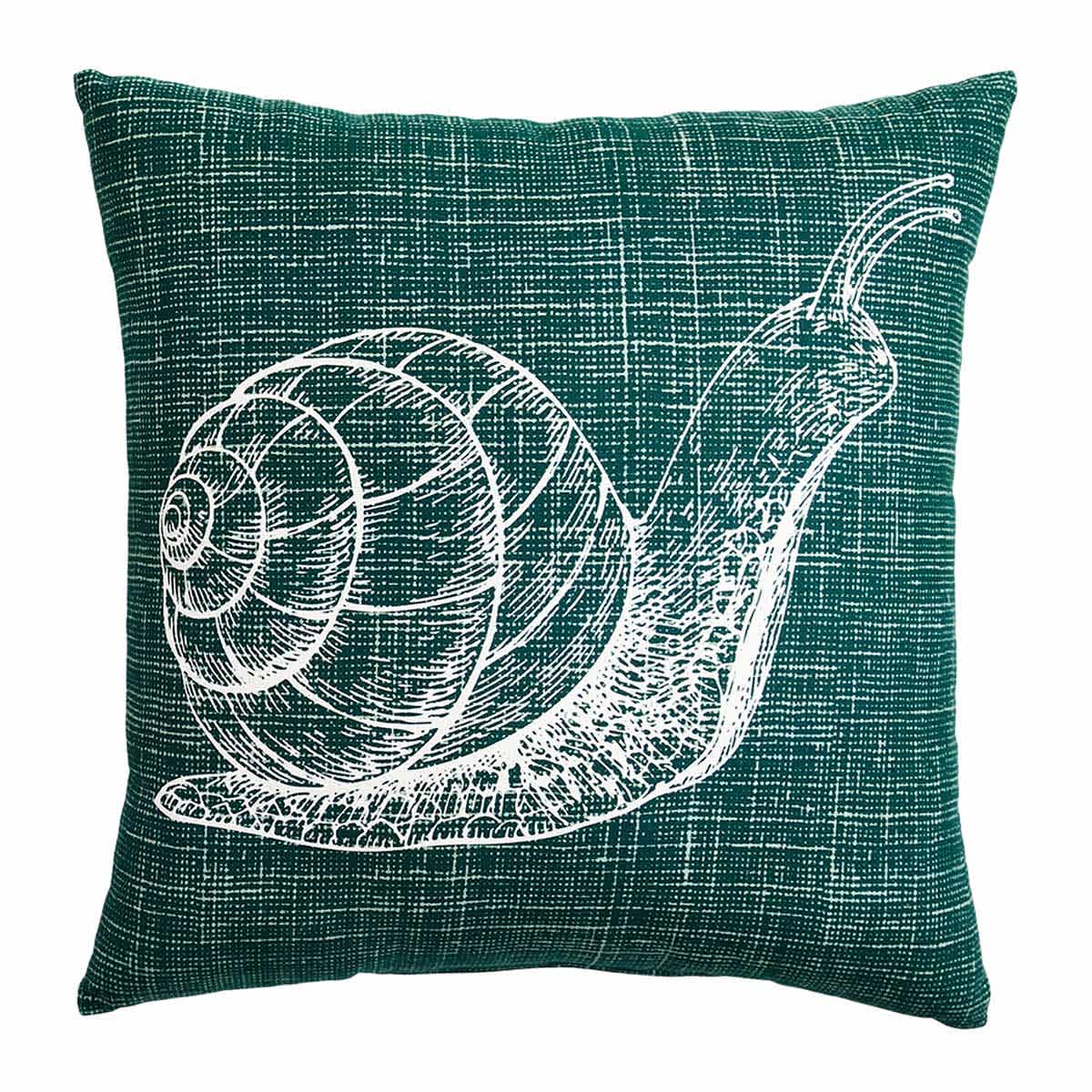 Honeybloom Snail Outdoor Throw Pillow, 18"