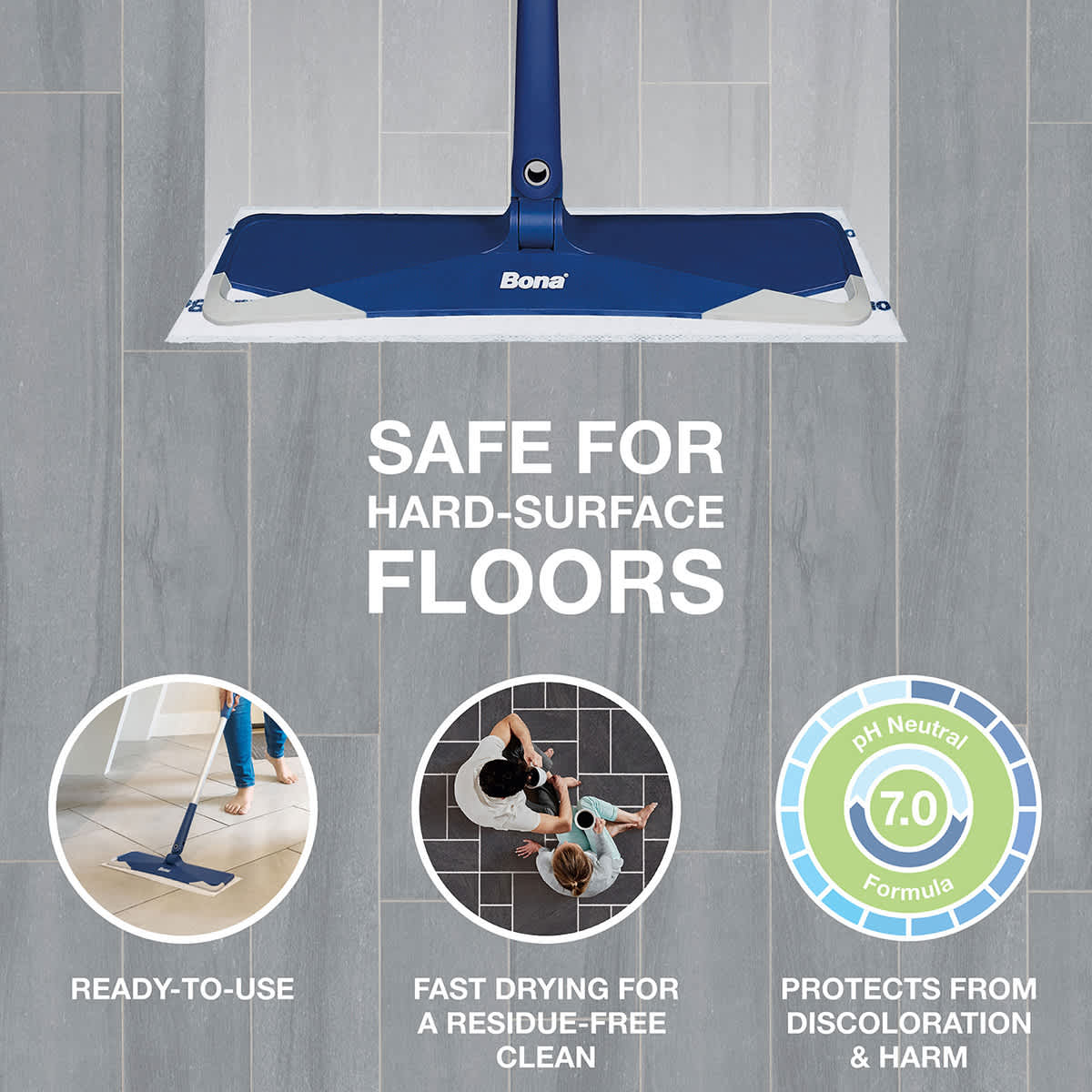 Bona 12-Pack Hard-Surface Floor Lemon Mint Scent Wet Cleaning Pads