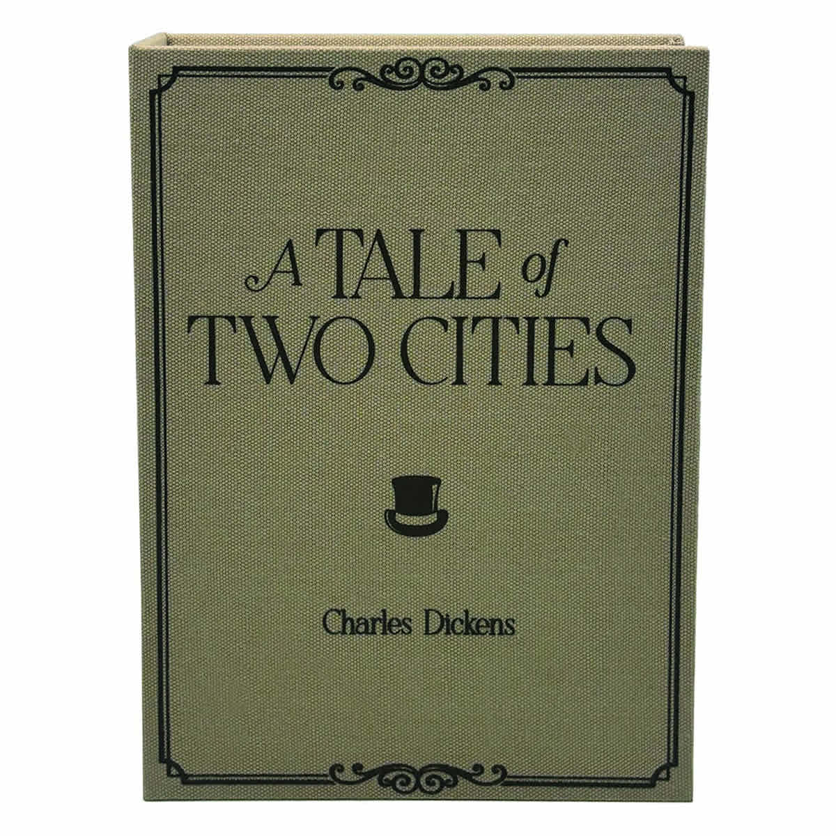 Beige Linen Tale of Two Cities Book Box, 11"