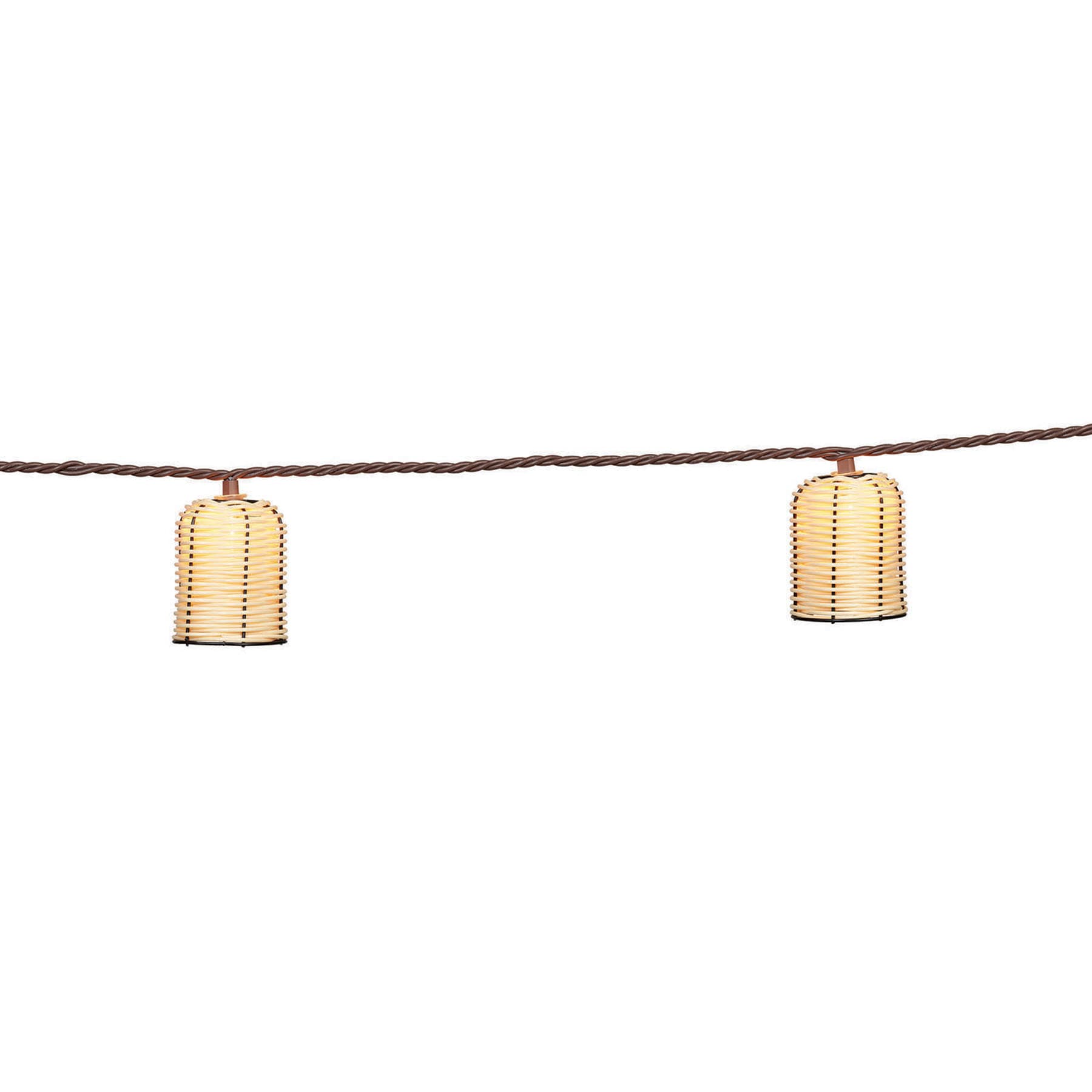 10-Count Rattan Lantern String Lights