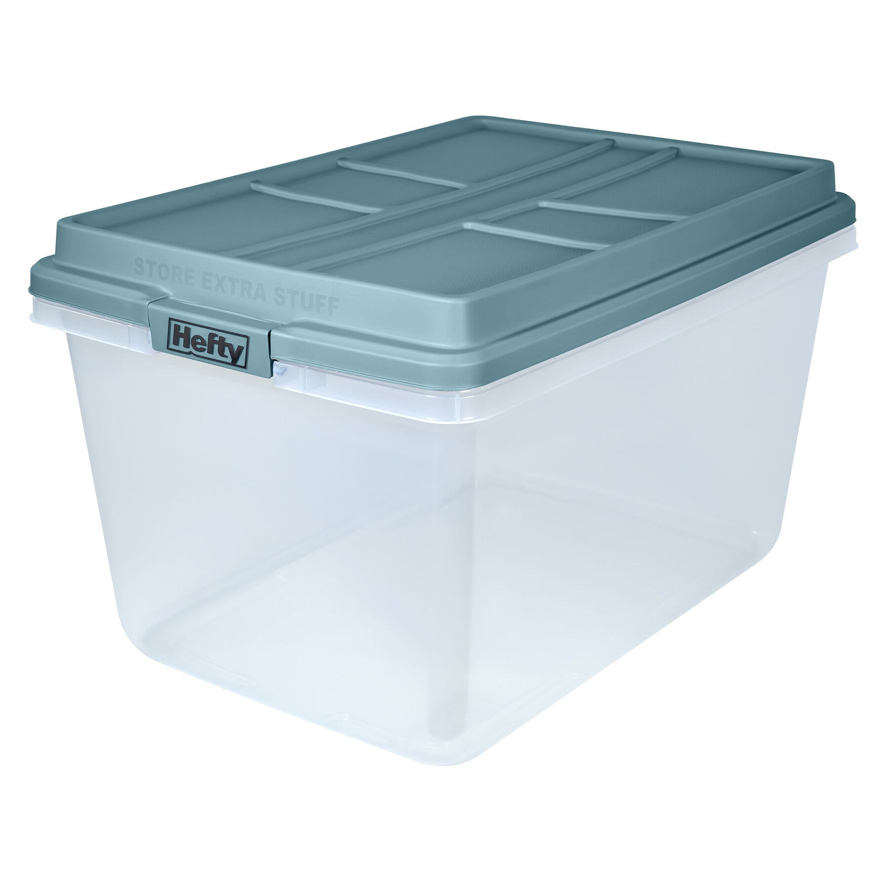 Hefty Smoke Blue Hi-Rise Storage Bin, 68l