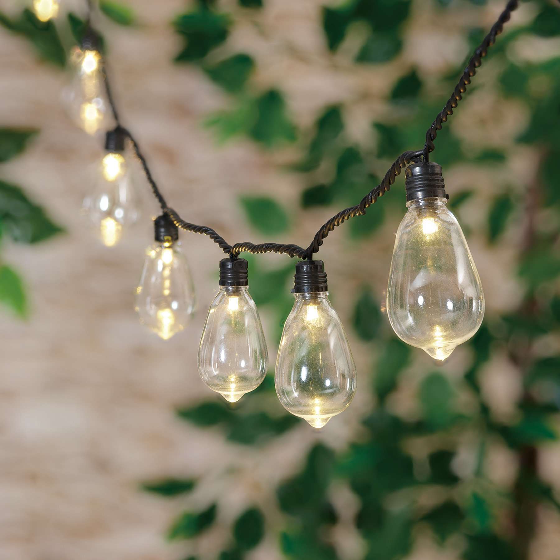 100-Count LED Edison String Lights with Black Wire