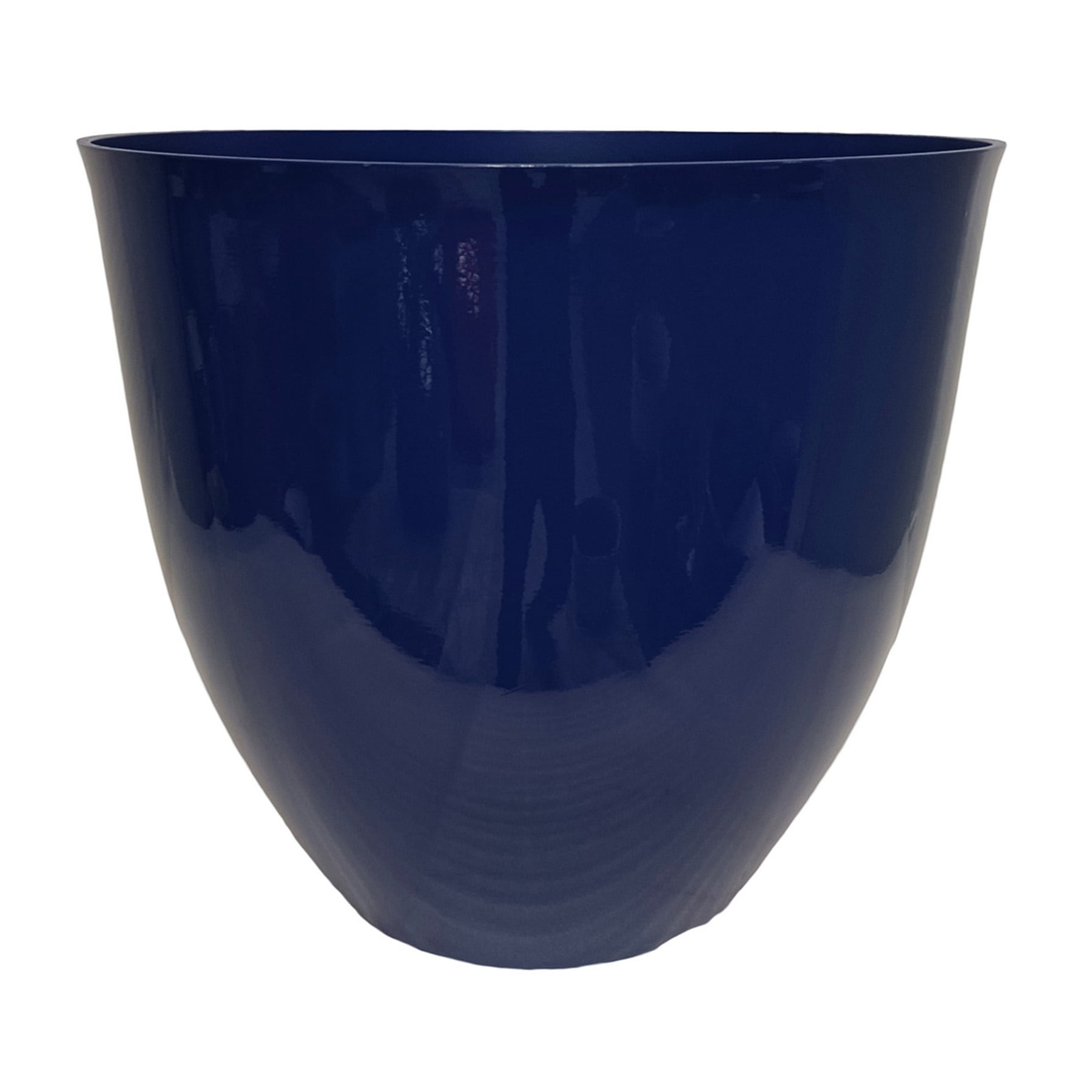 Navy Blue Synthetic Egg Outdoor Planter, Medium