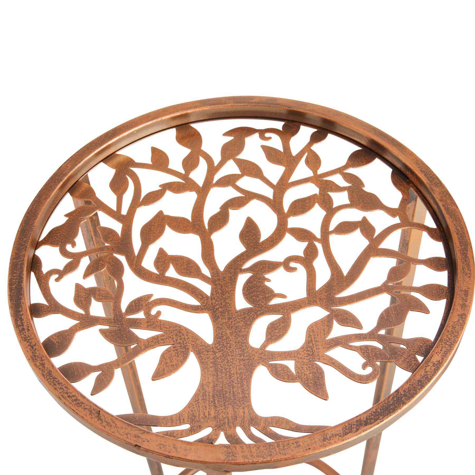 Bronze Metal Plant Stand, Medium