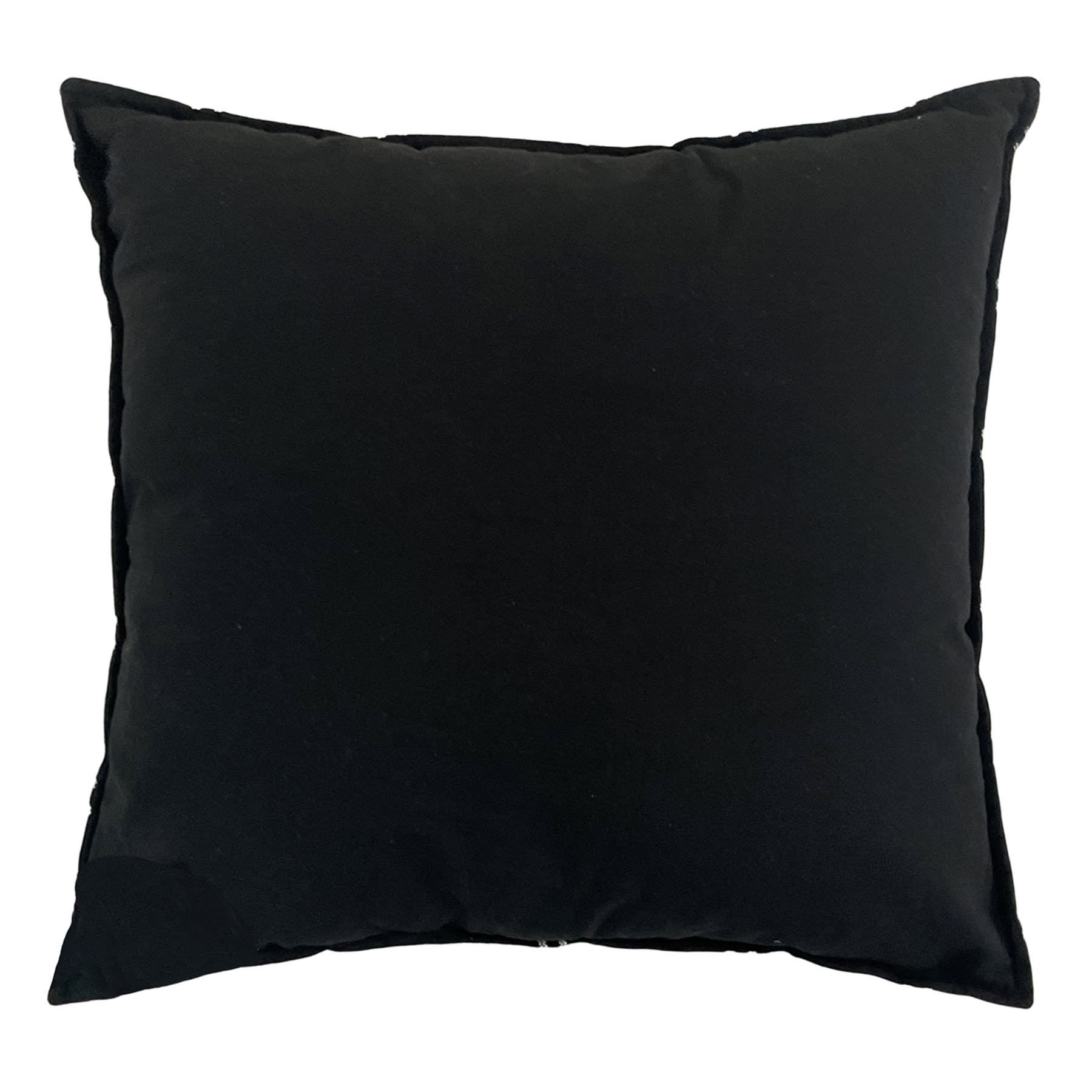 Black & White Windowpane Woven Throw Pillow, 24"