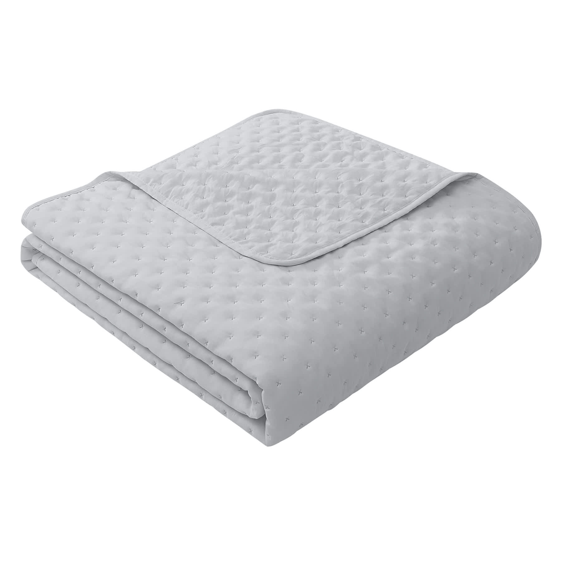 Tiny Dreamers 2-Piece Grey Washed Pinsonic Quilt Set, Twin/Twin XL