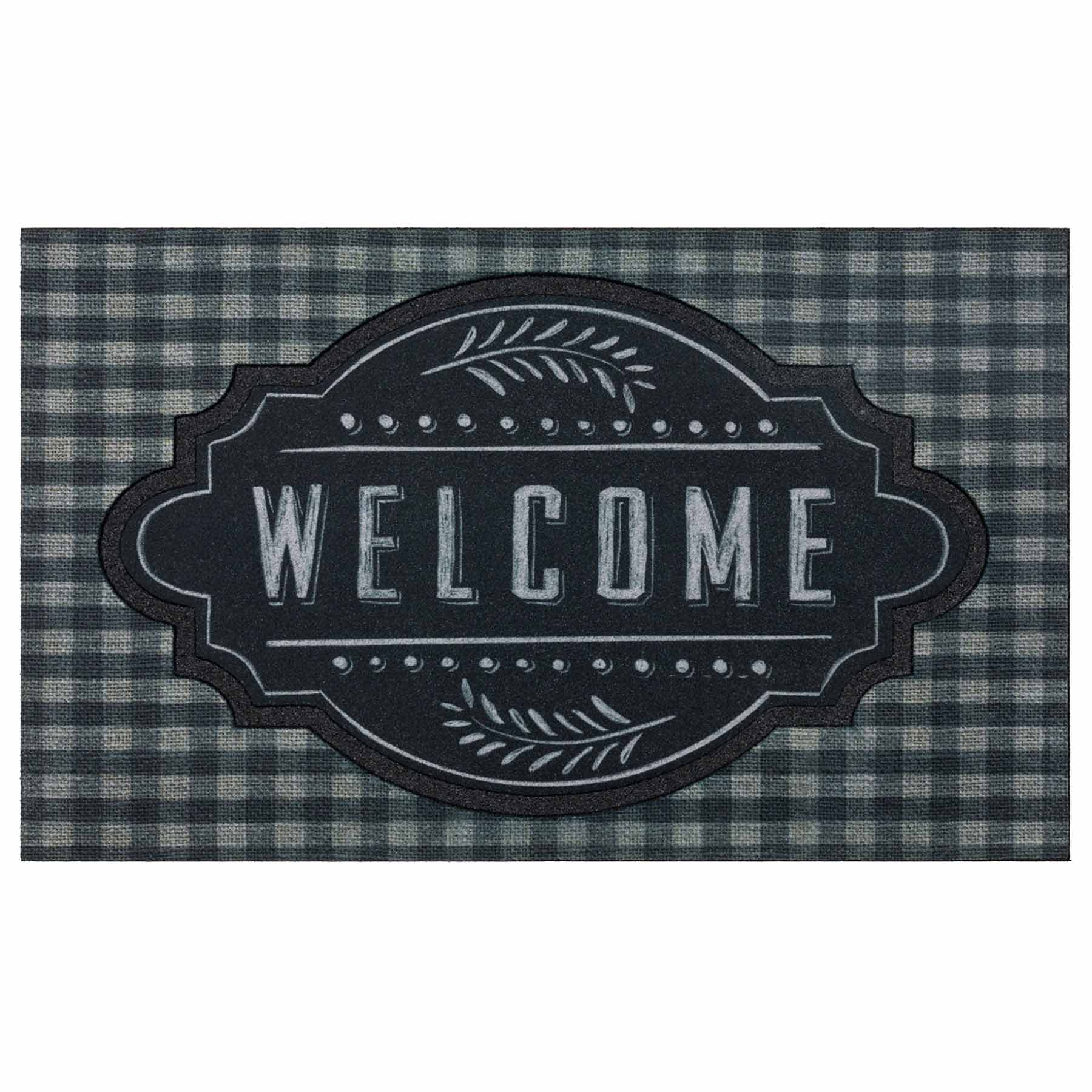 Black Farmhouse Chalkboard Doormat, 18x30