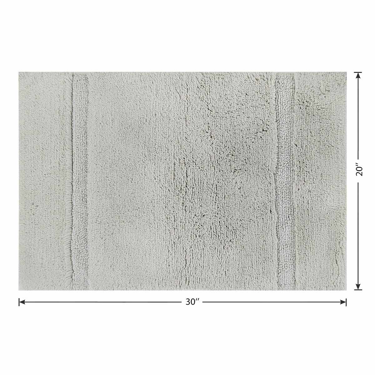 Providence Orion Grey Cotton Bath Rug, 20x30