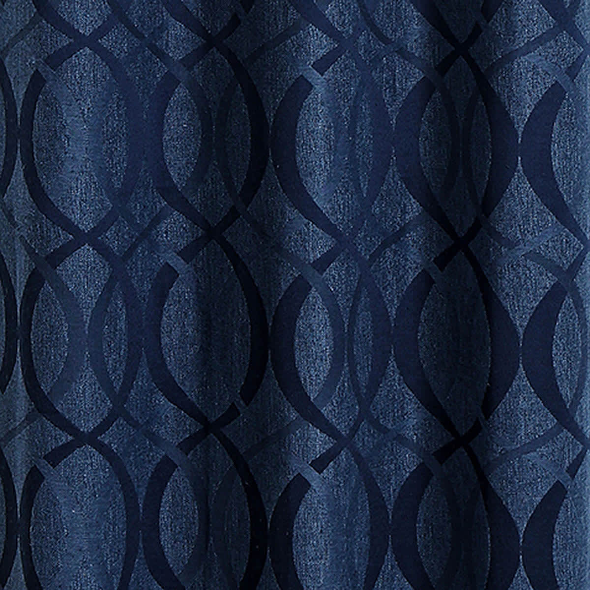 Navy Blue Blackout Grommet Curtain Panel, 84"