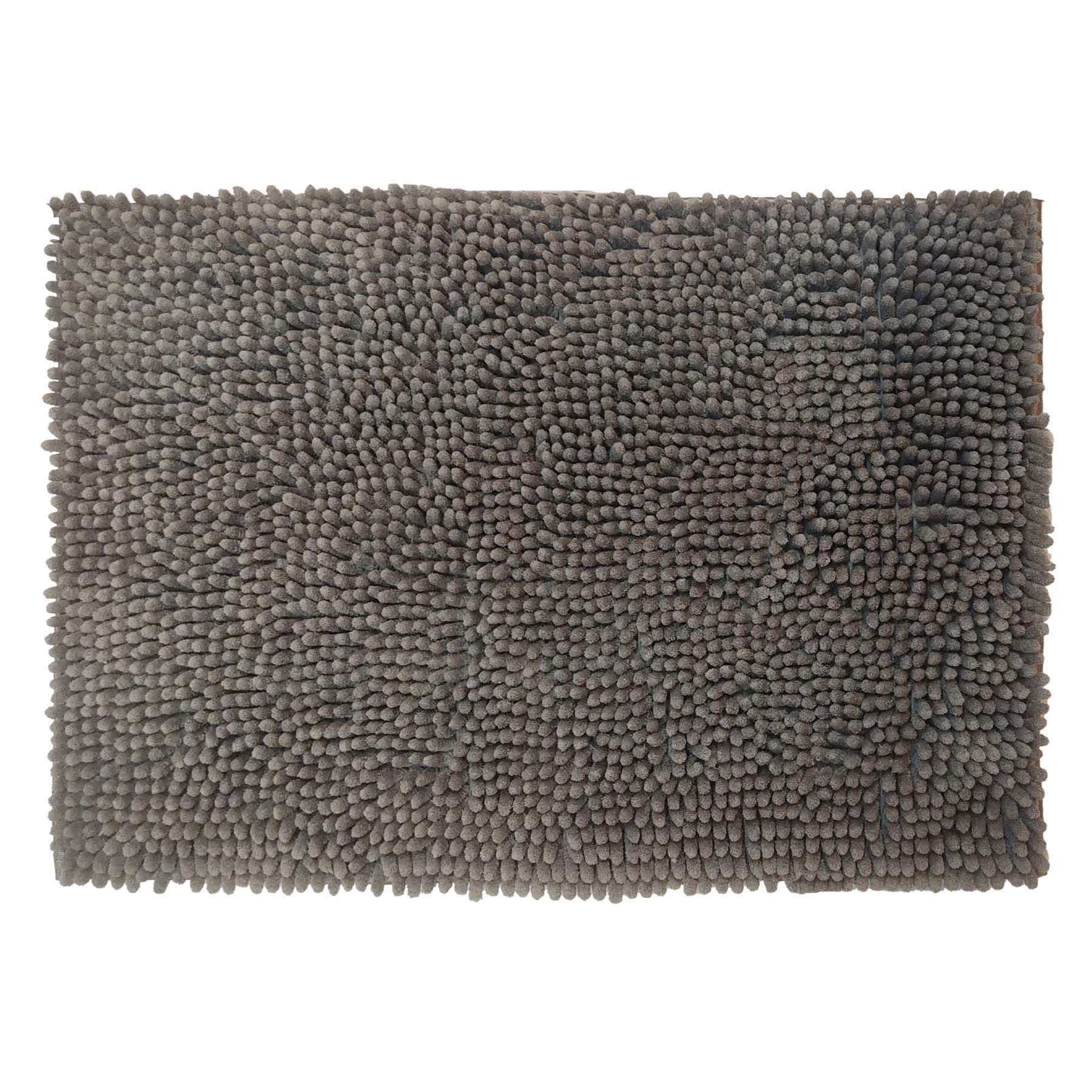 Essential Noodle Dark Grey Bath Rug, 17x24