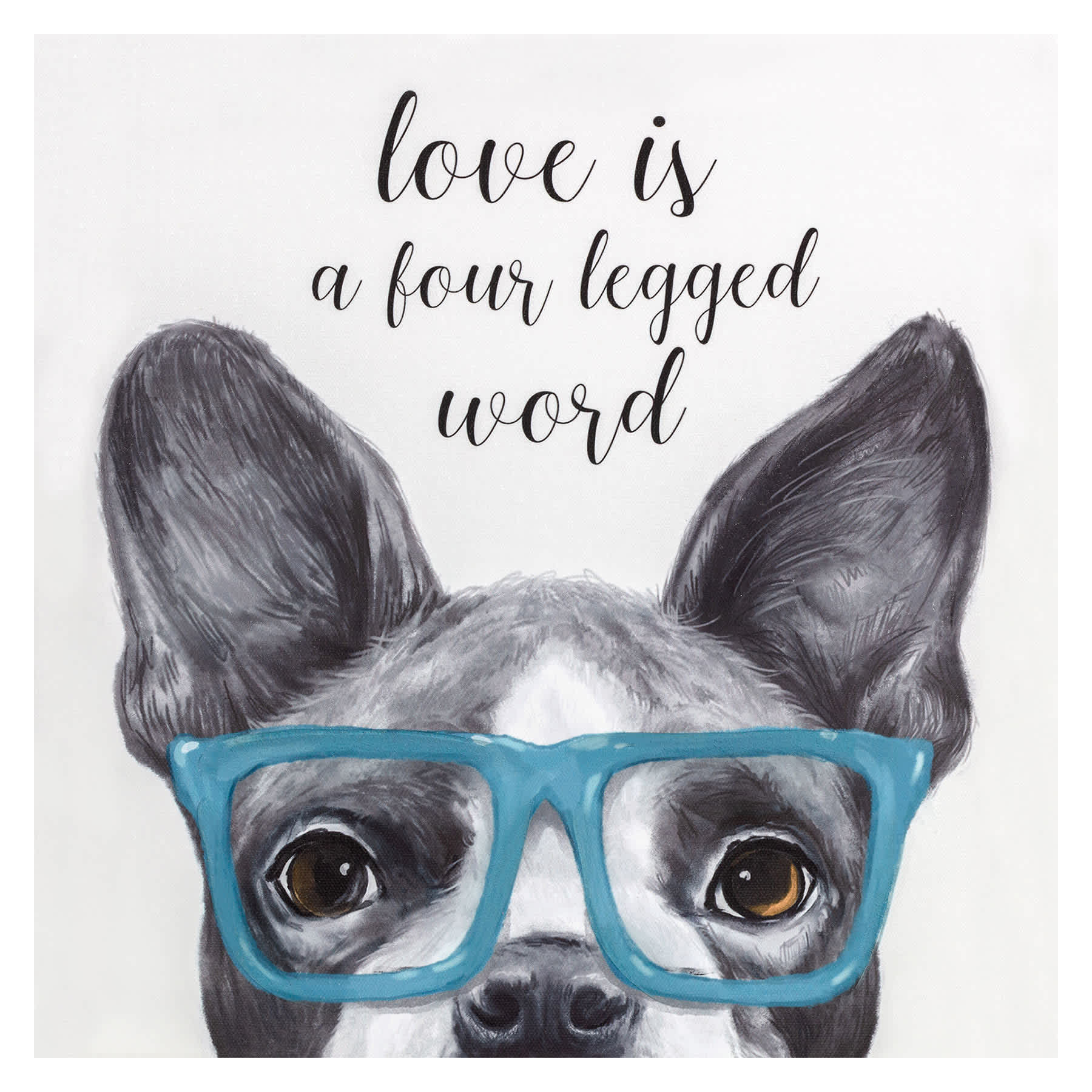 Love Is a Four Legged Word Canvas Wall Art, 12"