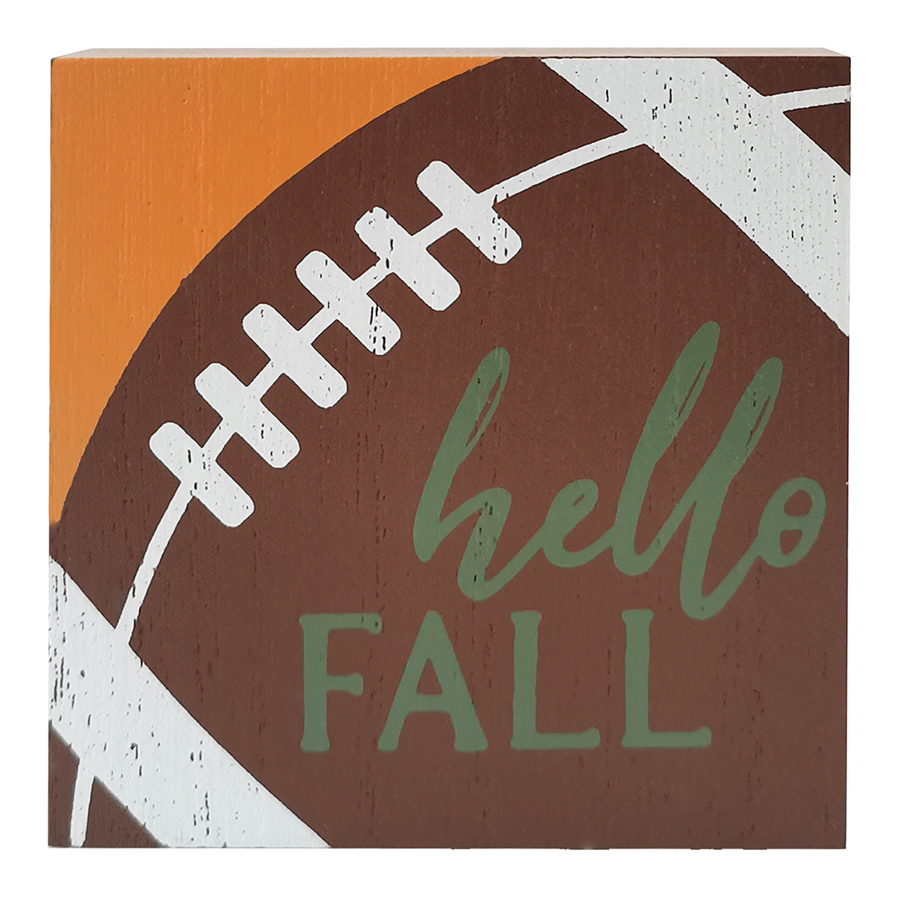 Homespun Harvest Hello Fall Sign, 3"