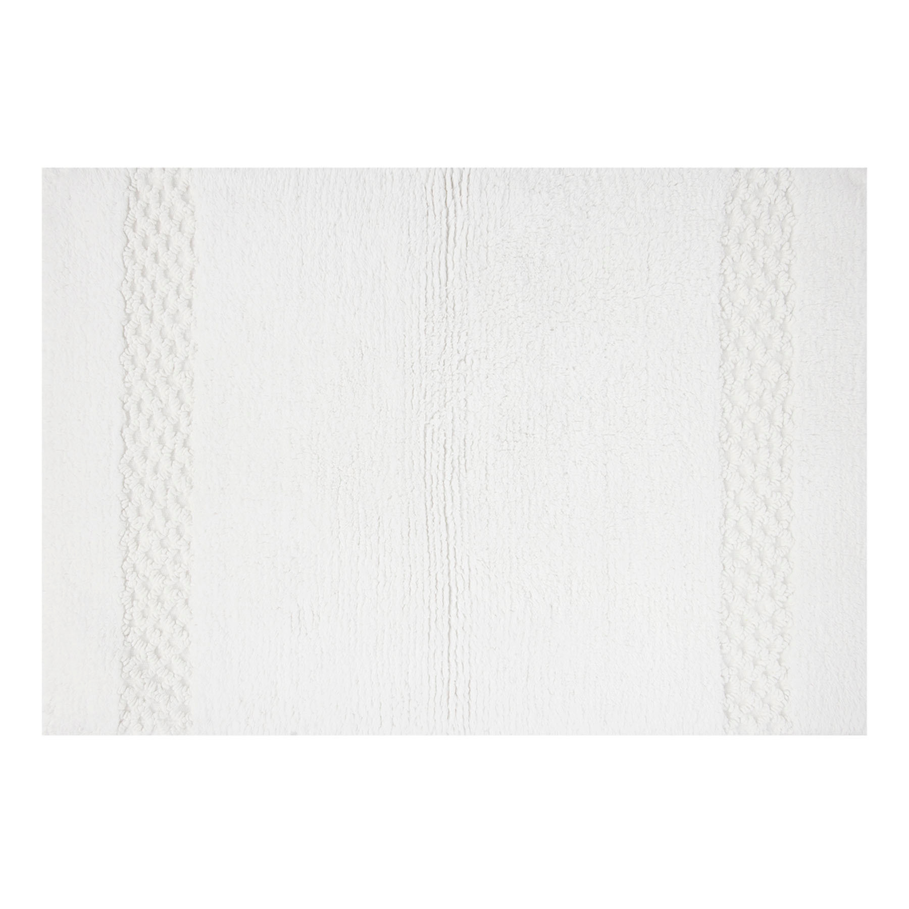 Providence Reversible White Bath Rug, 17x24