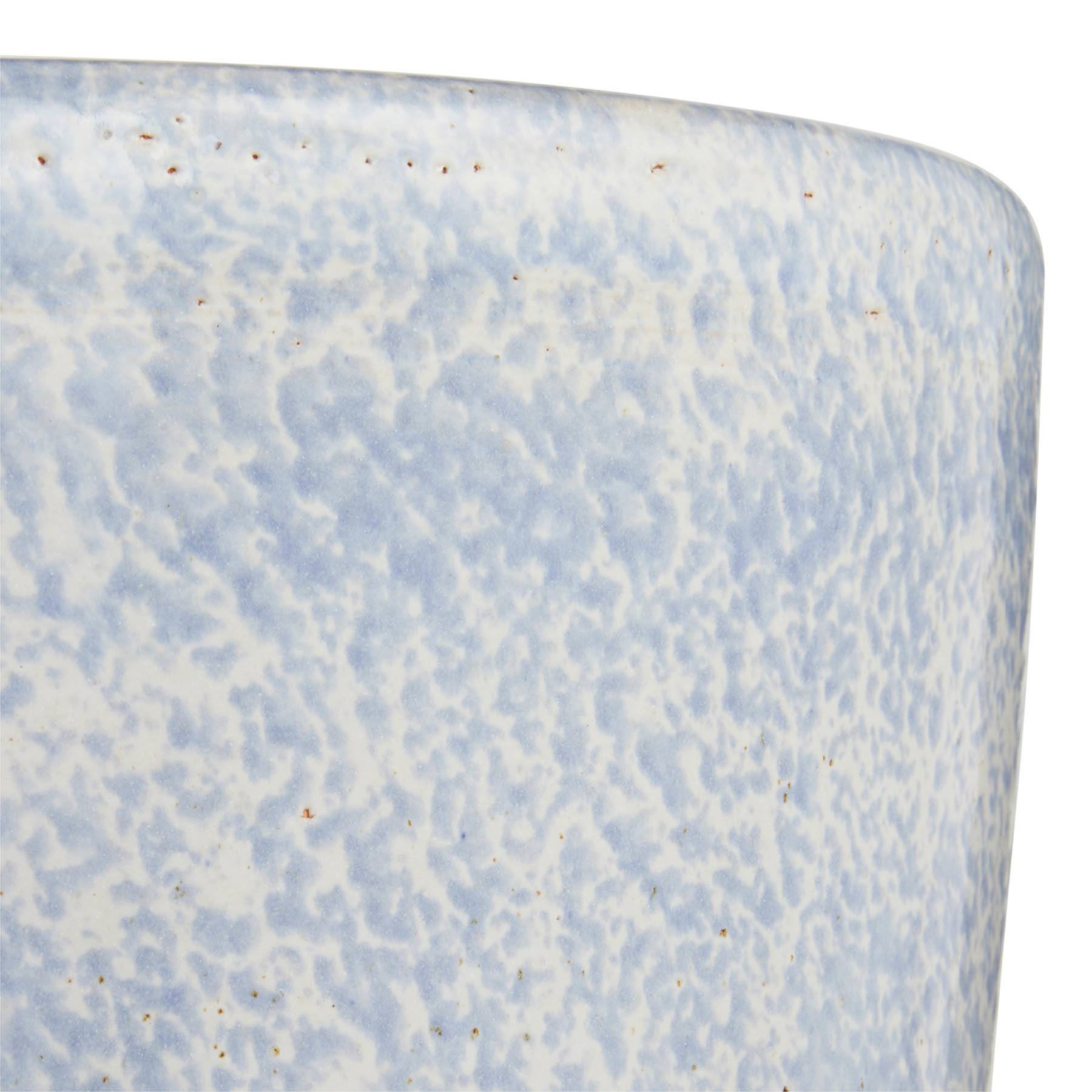 Ty Pennington Blue Moss Ceramic Cup Outdoor Planter, Large