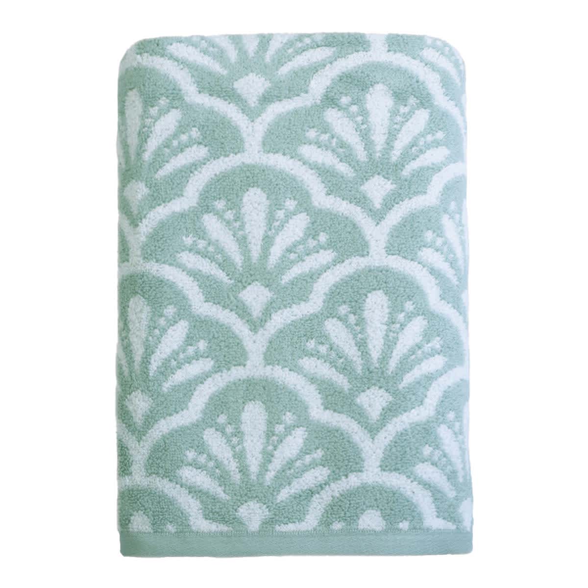 Providence Luxury Jacquard Sea Green Bath Towel, 30x56