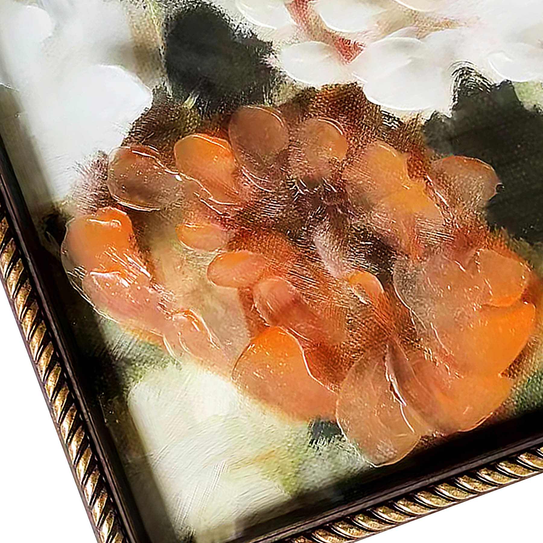 Abstract Moody Floral Art Under Glass, 20x16