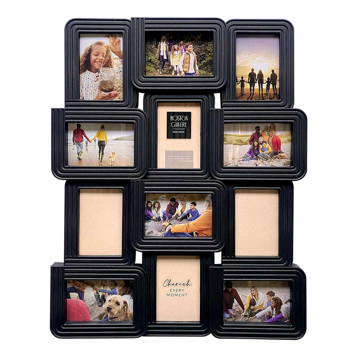12-Opening 4x6 Black Collage Wall Frame, 27x21