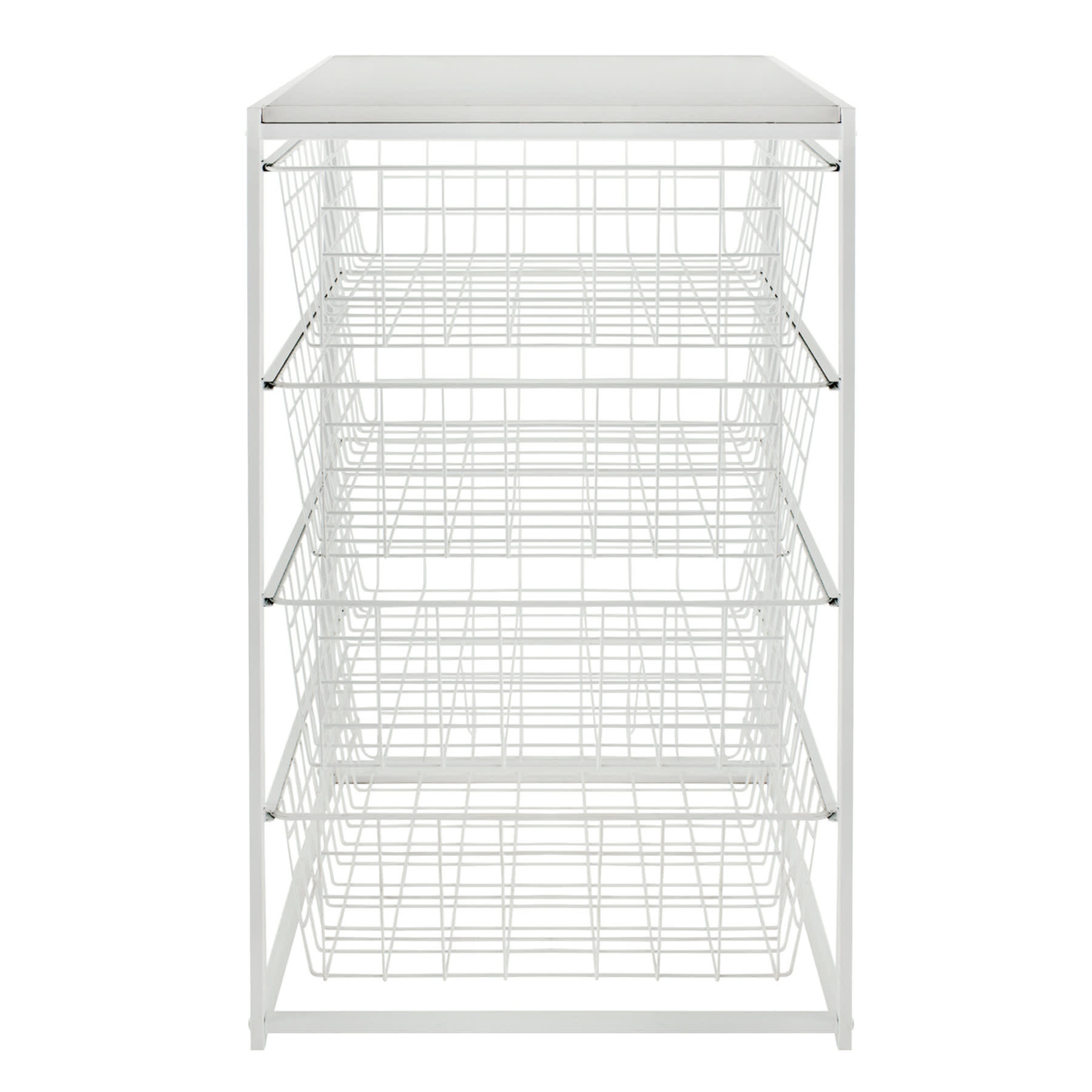 4-Drawer Metal Organizer, White