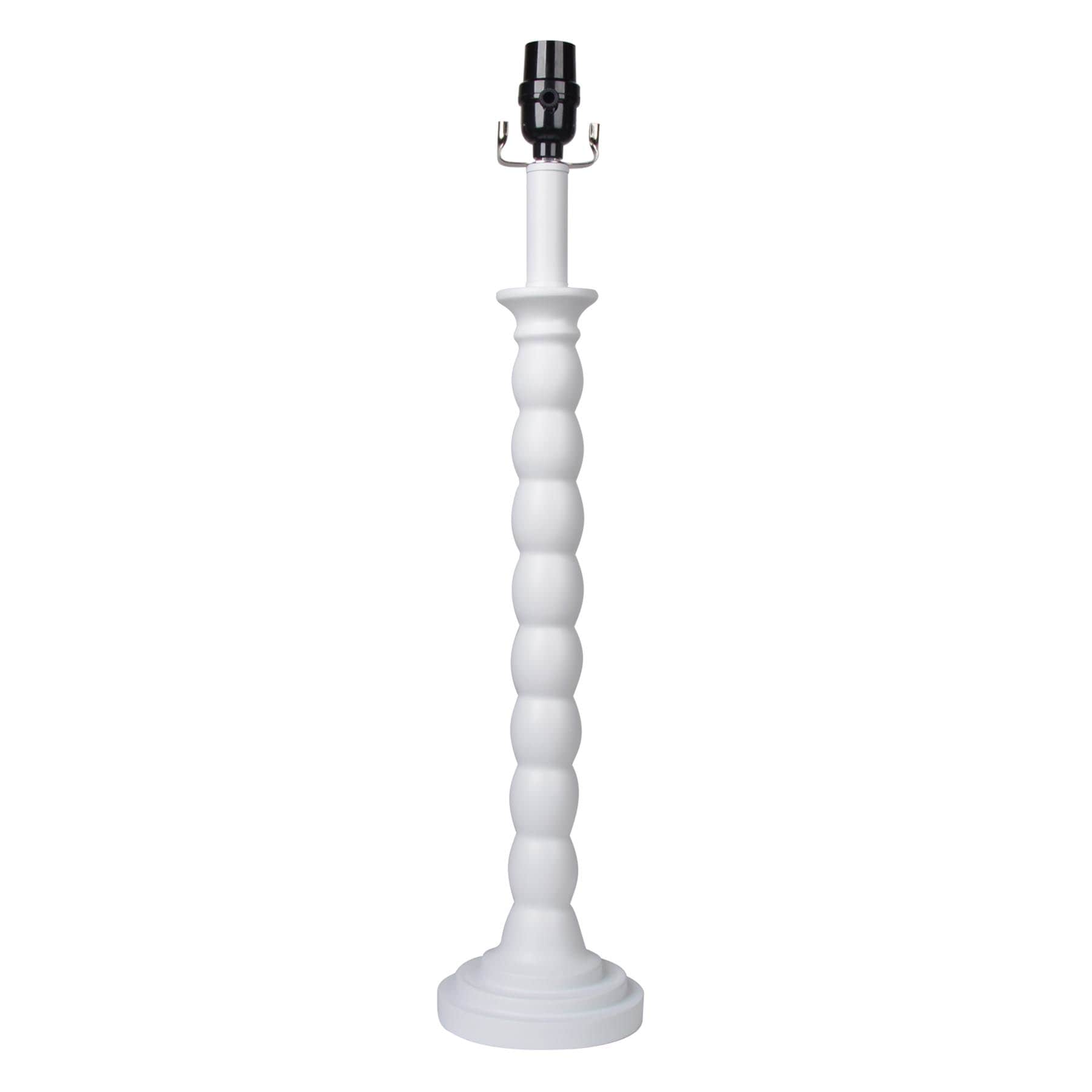 White Stacked Buffet Large Table Lamp Base, 24"
