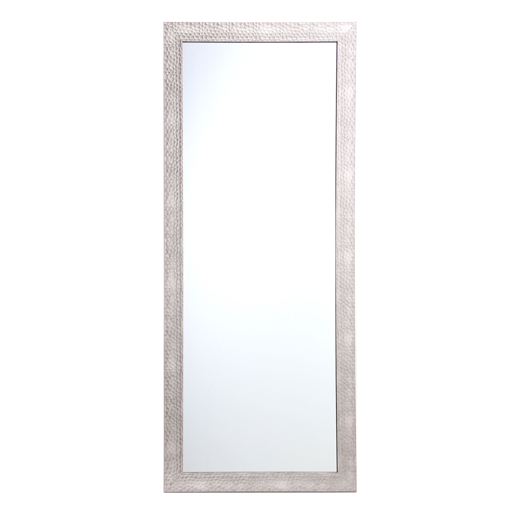 Hammered Silver Framed Leaner Mirror, 24x58