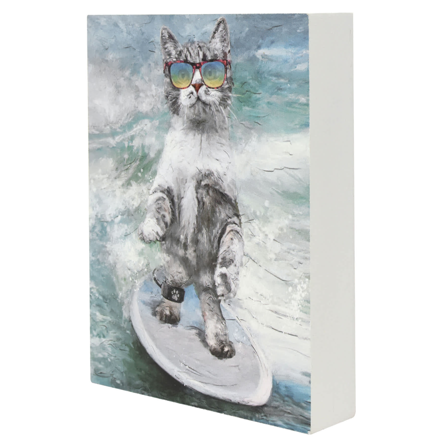 Wave Rider Cat Art, 6x8
