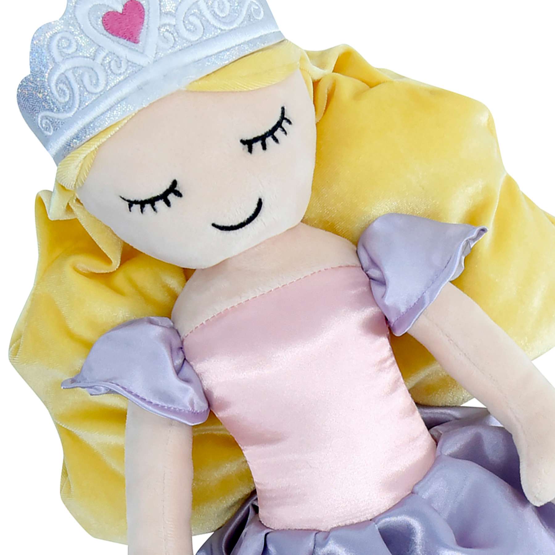 Tiny Dreamers Purple Dress Princess Pillow, 19"